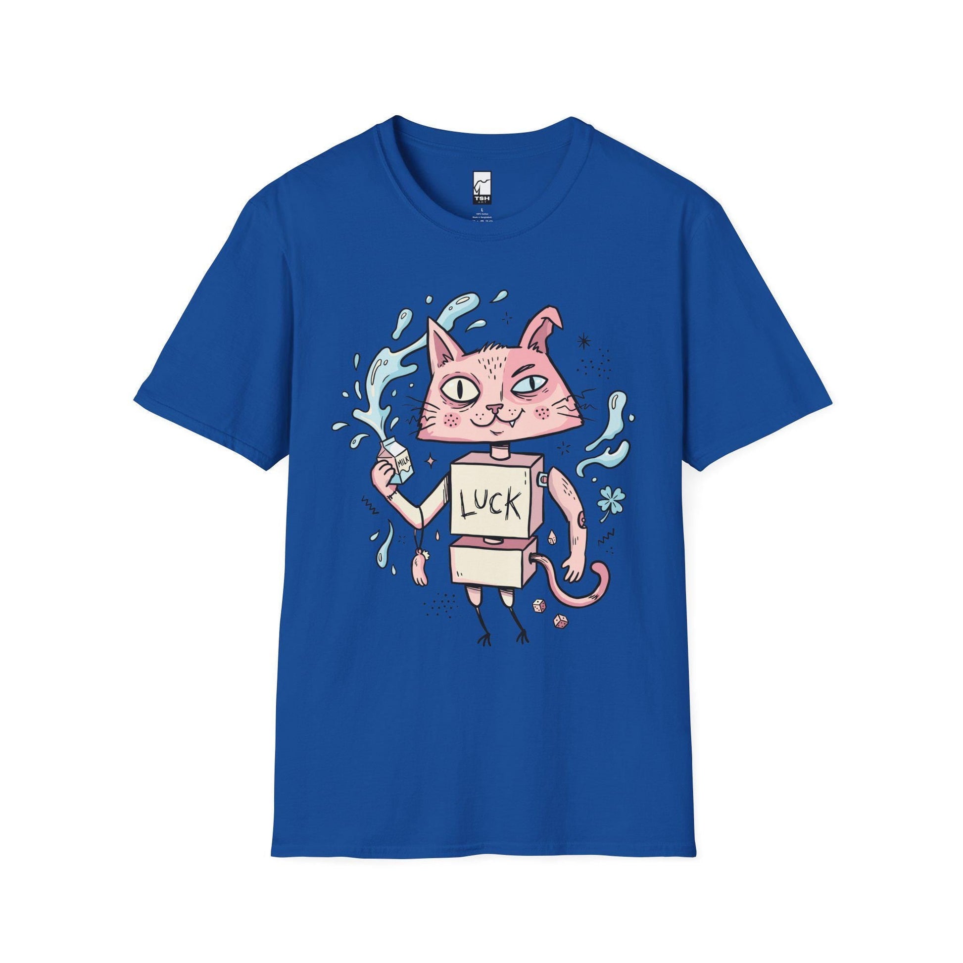 Robot Cat Shirt | Weirdcore T Shirt | Creepy Cute Graphic Tee | Lucky Cat Lowbrow Tee | Indie Art Shirt | Alt Aesthetic Gift