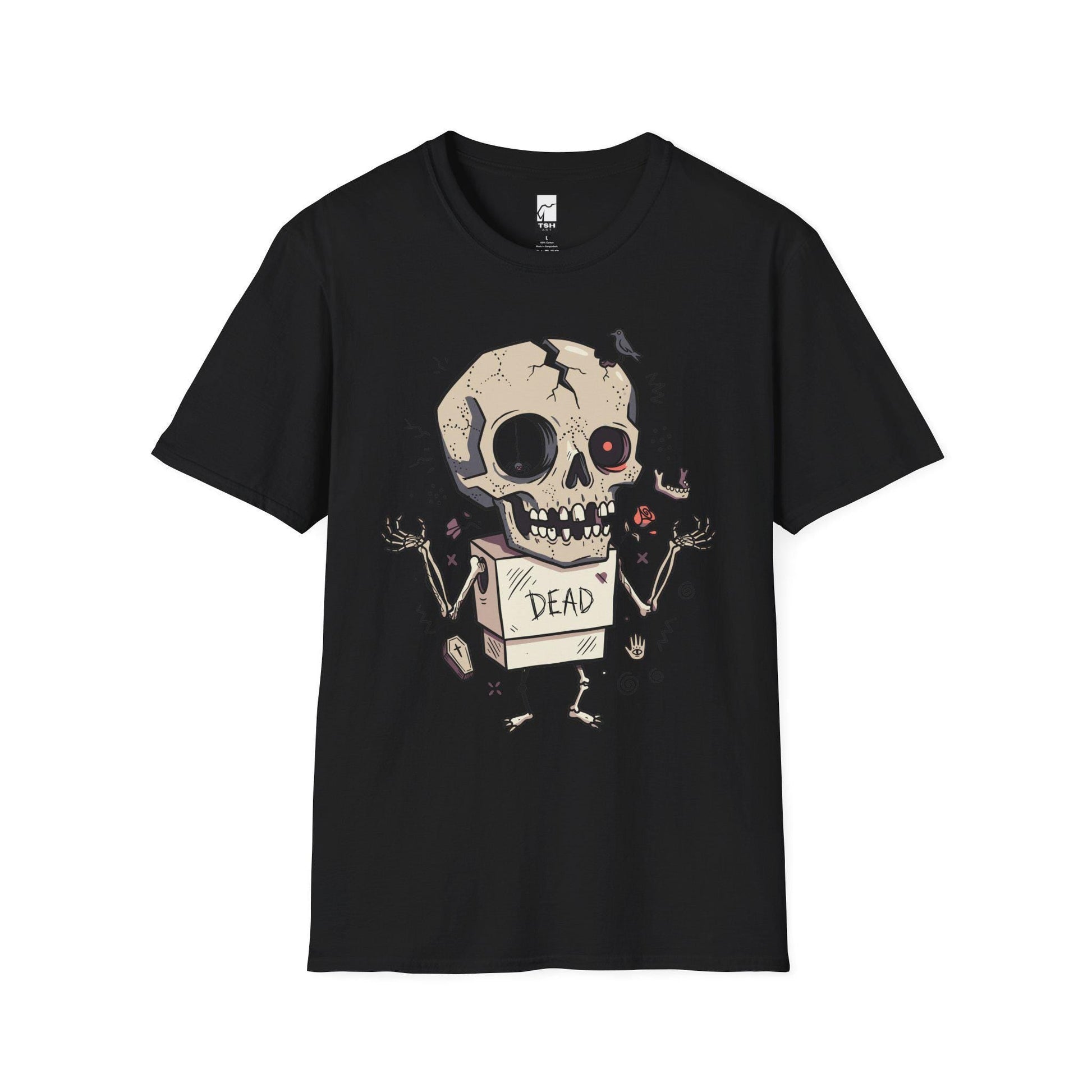 Dead Skull T-Shirt | Funny Halloween Shirt | Gothic Skull Graphic Tee | Spooky Cute Goth Shirt | Horror Lover Gift | Unisex Halloween Tee