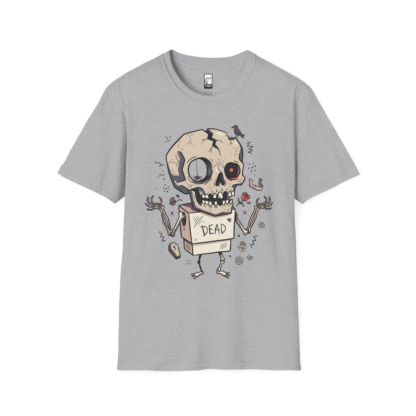 Dead Skull T-Shirt | Funny Halloween Shirt | Gothic Skull Graphic Tee | Spooky Cute Goth Shirt | Horror Lover Gift | Unisex Halloween Tee