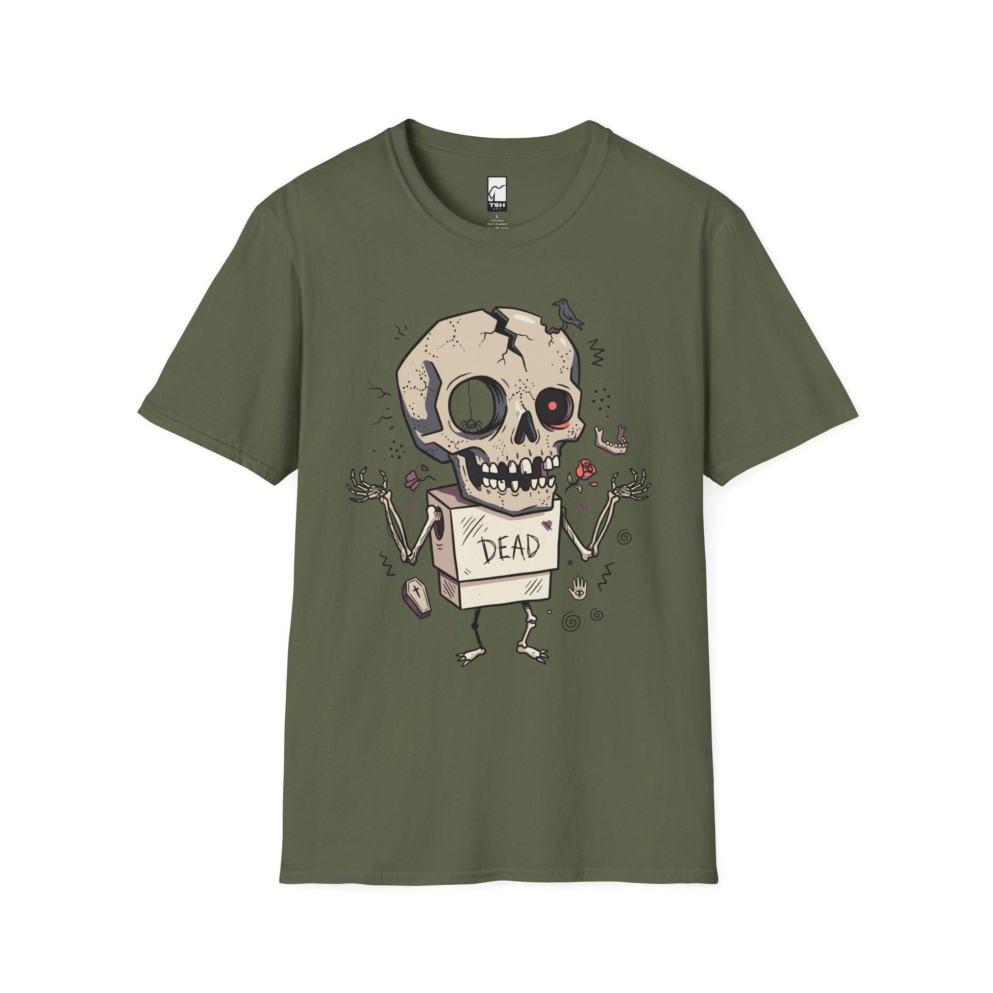 Dead Skull T-Shirt | Funny Halloween Shirt | Gothic Skull Graphic Tee | Spooky Cute Goth Shirt | Horror Lover Gift | Unisex Halloween Tee