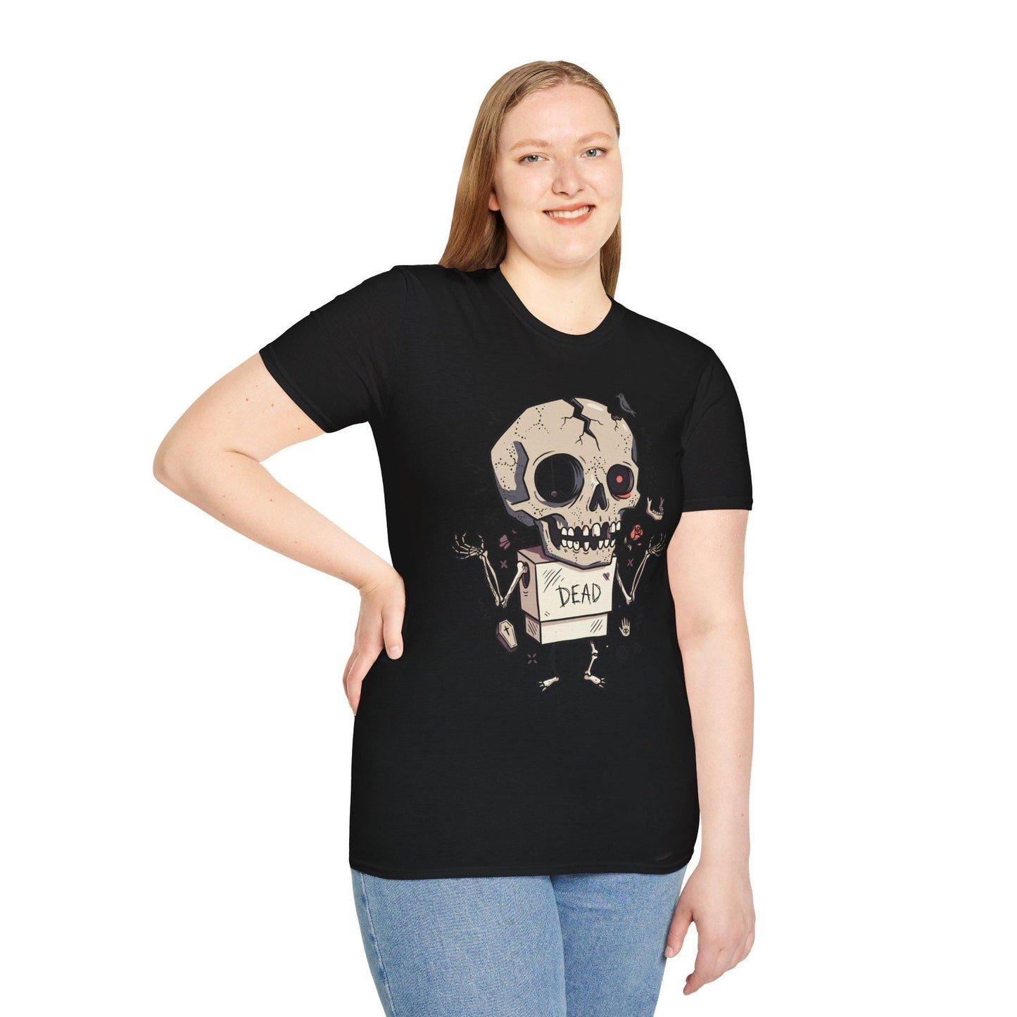 Dead Skull T-Shirt | Funny Halloween Shirt | Gothic Skull Graphic Tee | Spooky Cute Goth Shirt | Horror Lover Gift | Unisex Halloween Tee