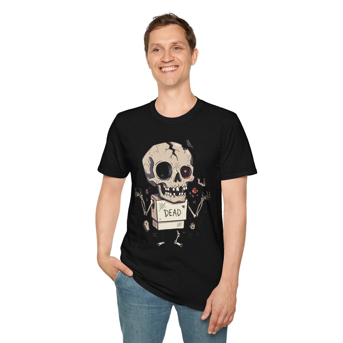 Dead Skull T-Shirt | Funny Halloween Shirt | Gothic Skull Graphic Tee | Spooky Cute Goth Shirt | Horror Lover Gift | Unisex Halloween Tee