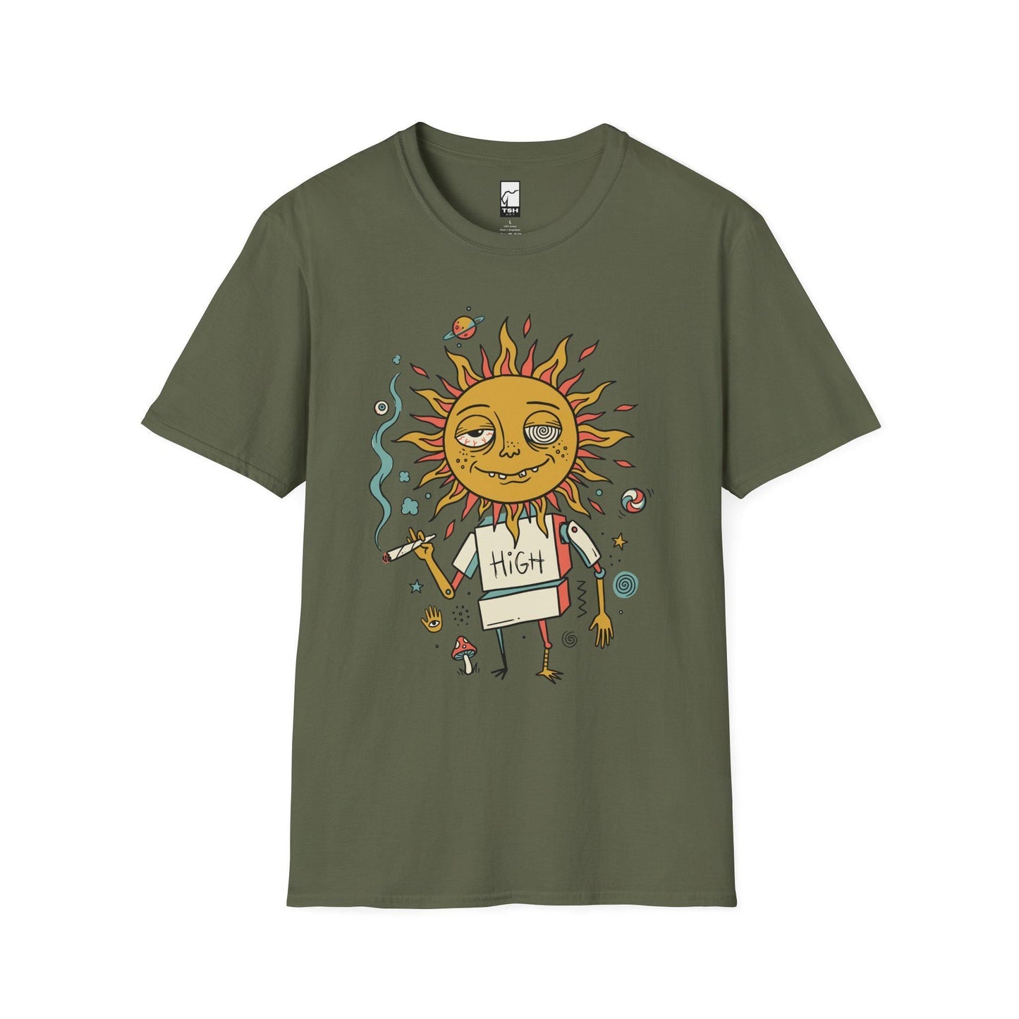 Trippy Sun T Shirt | Celestial Sun Graphic Tee | Retro 70s Shirt | Cosmic Boho Shirt | Psychedelic Festival Shirt | Hippie Sun Gift