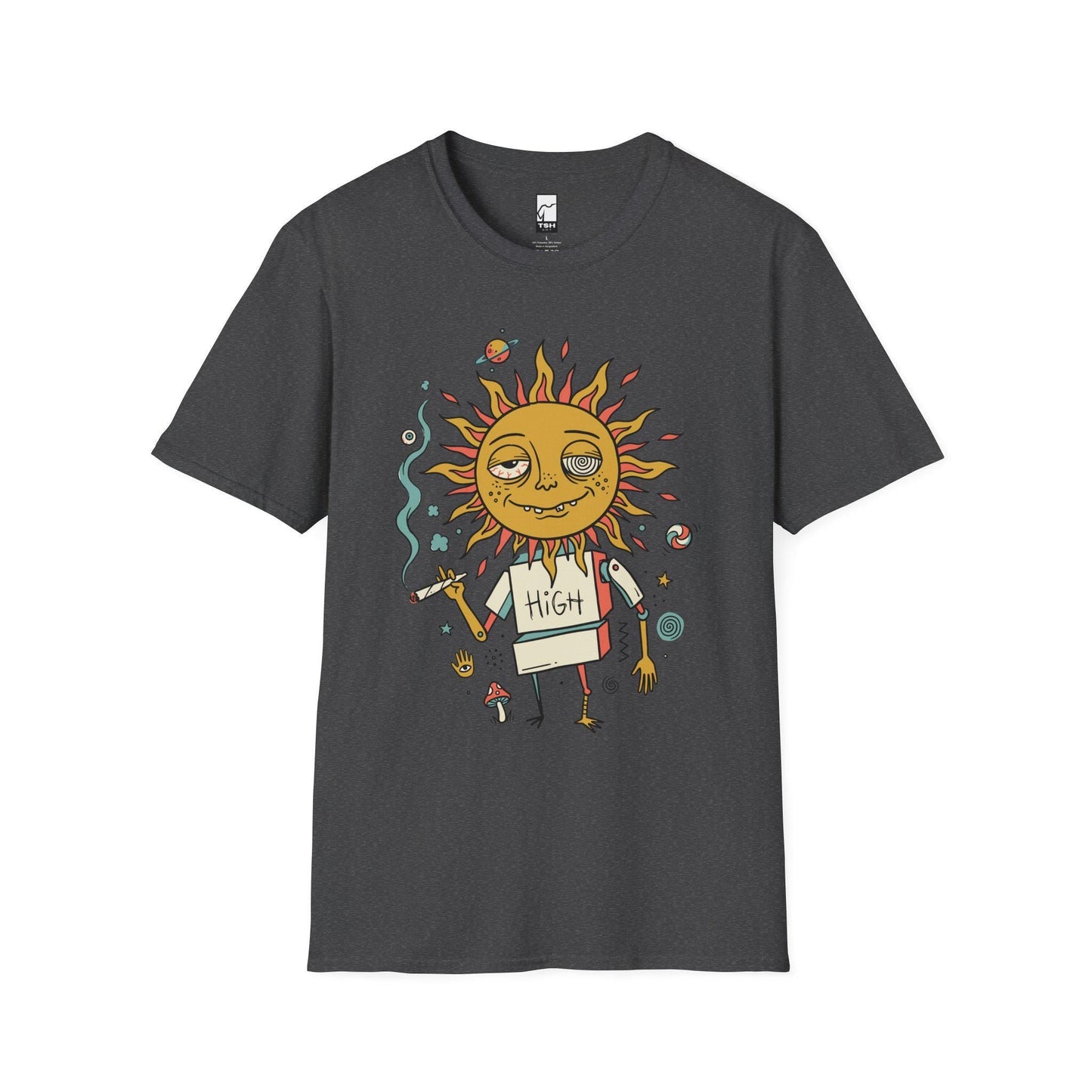 Trippy Sun T Shirt | Celestial Sun Graphic Tee | Retro 70s Shirt | Cosmic Boho Shirt | Psychedelic Festival Shirt | Hippie Sun Gift