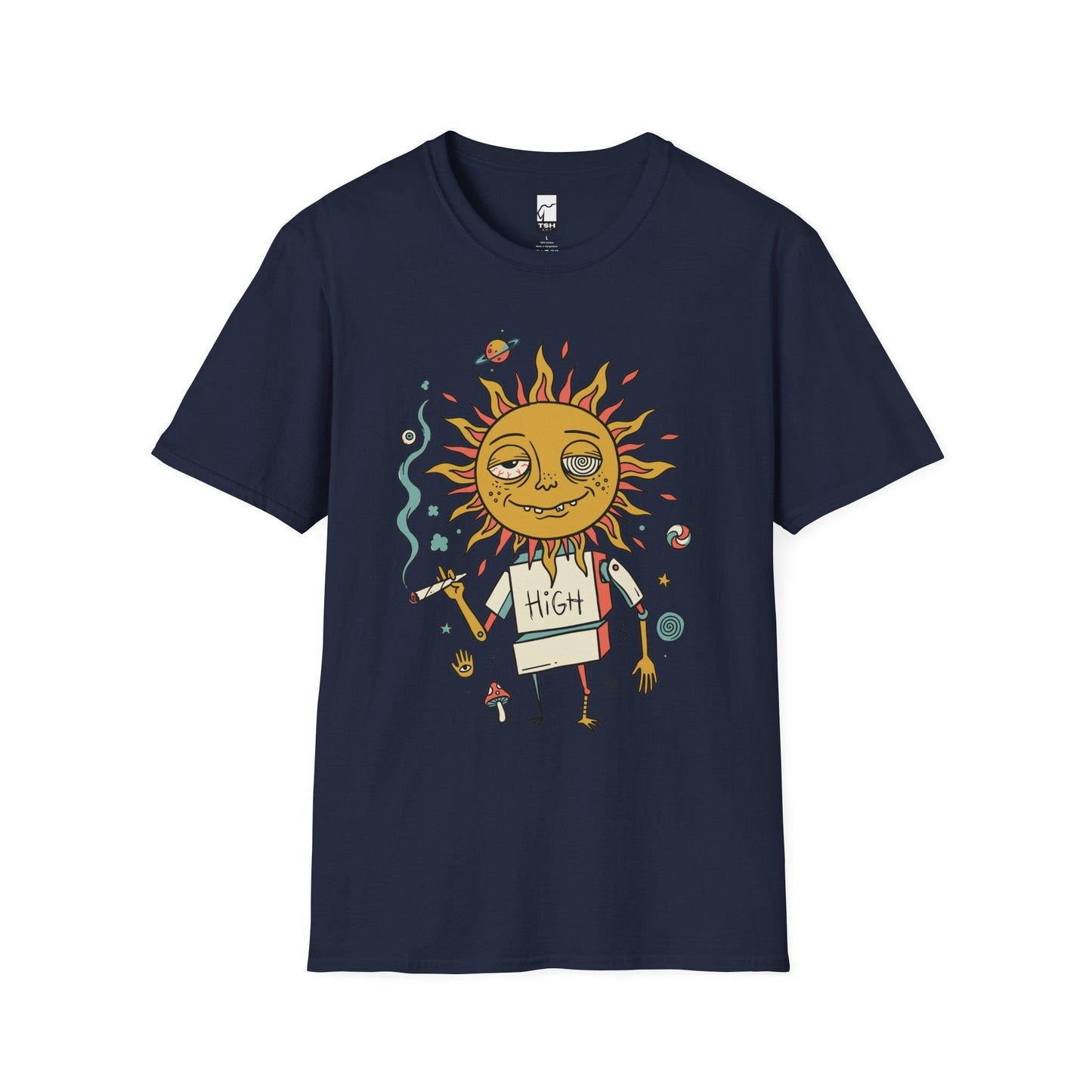 Trippy Sun T Shirt | Celestial Sun Graphic Tee | Retro 70s Shirt | Cosmic Boho Shirt | Psychedelic Festival Shirt | Hippie Sun Gift