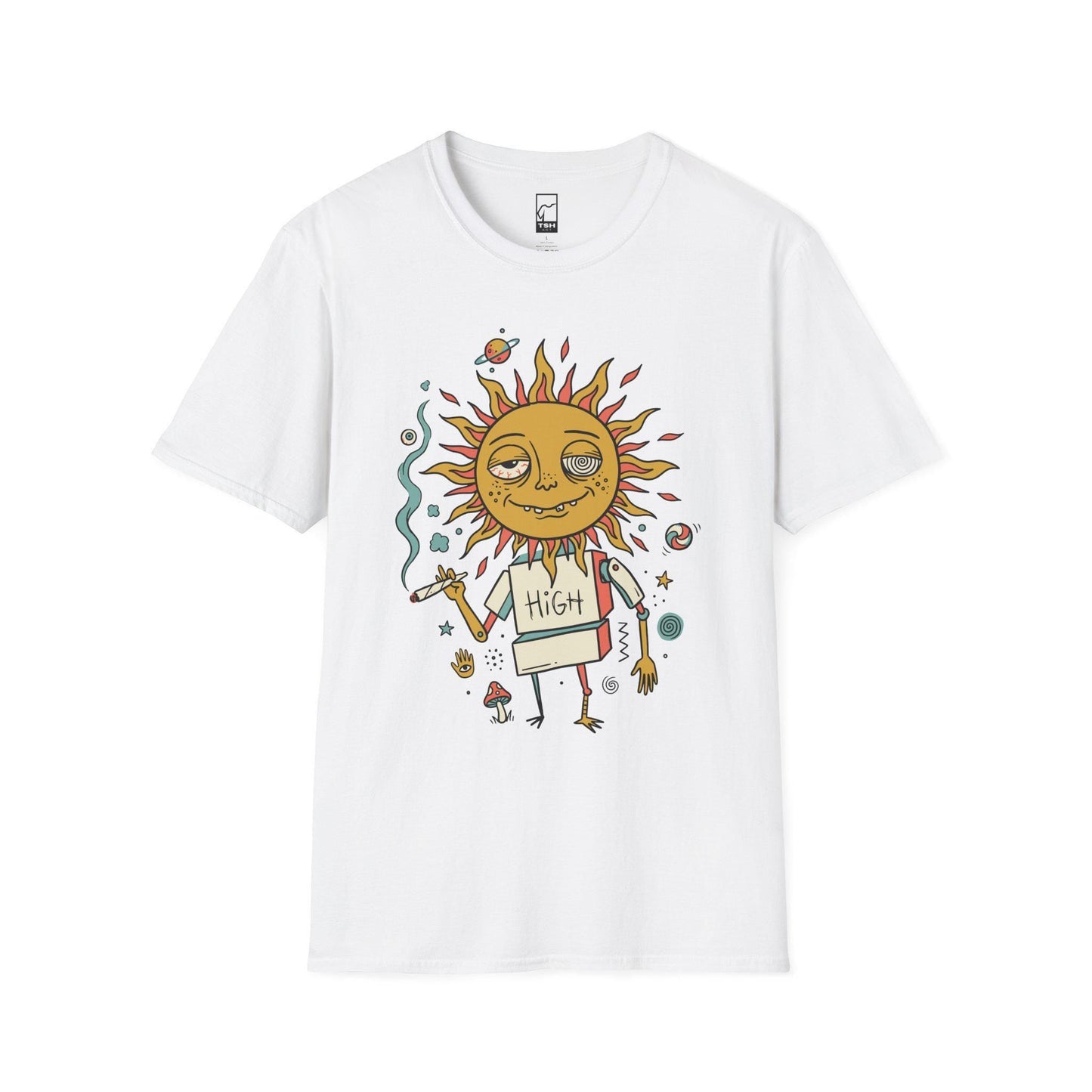 Trippy Sun T Shirt | Celestial Sun Graphic Tee | Retro 70s Shirt | Cosmic Boho Shirt | Psychedelic Festival Shirt | Hippie Sun Gift