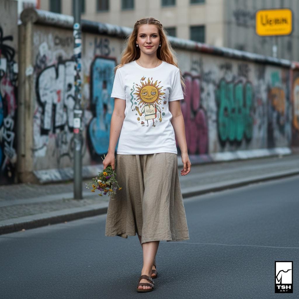 Trippy Sun T Shirt | Celestial Sun Graphic Tee | Retro 70s Shirt | Cosmic Boho Shirt | Psychedelic Festival Shirt | Hippie Sun Gift