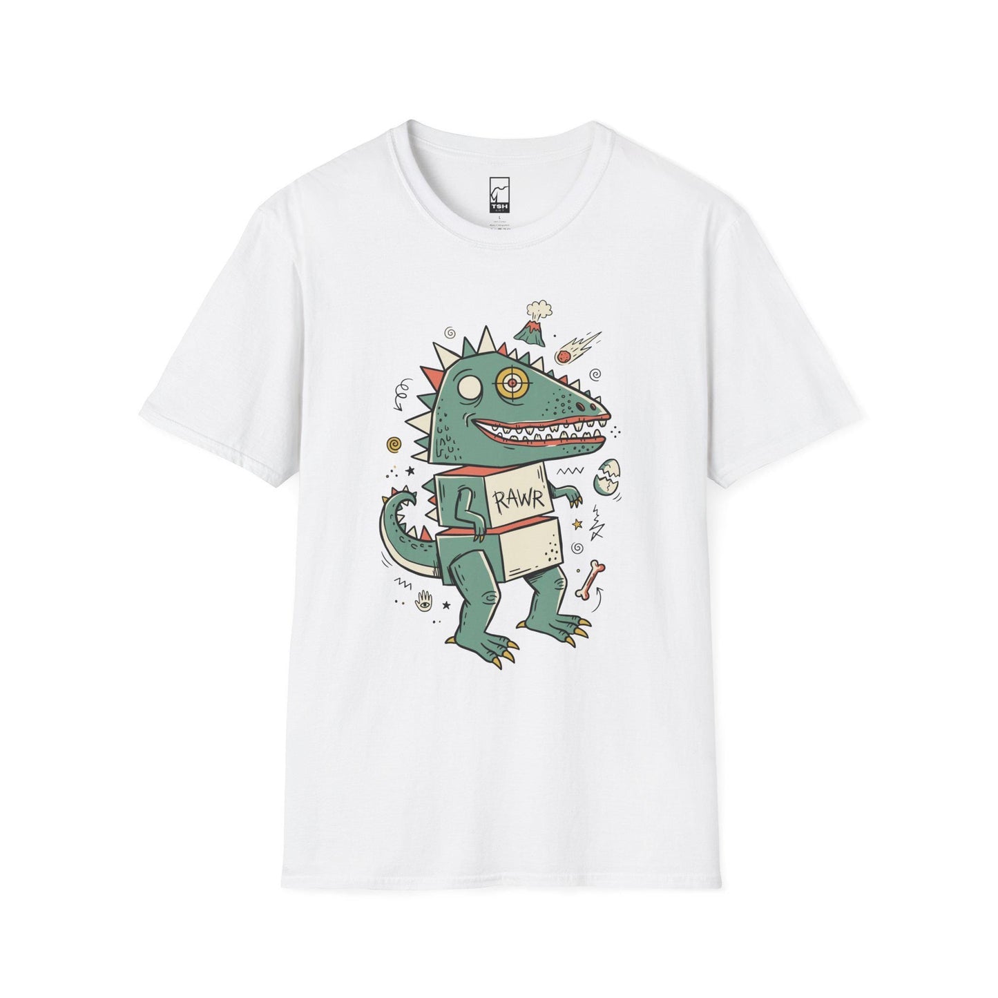 Funny T-Rex T-Shirt | RAWR Dinosaur Shirt | Retro Dino Graphic Tee | Kids Dinosaur Shirt | Unisex Dino Tee