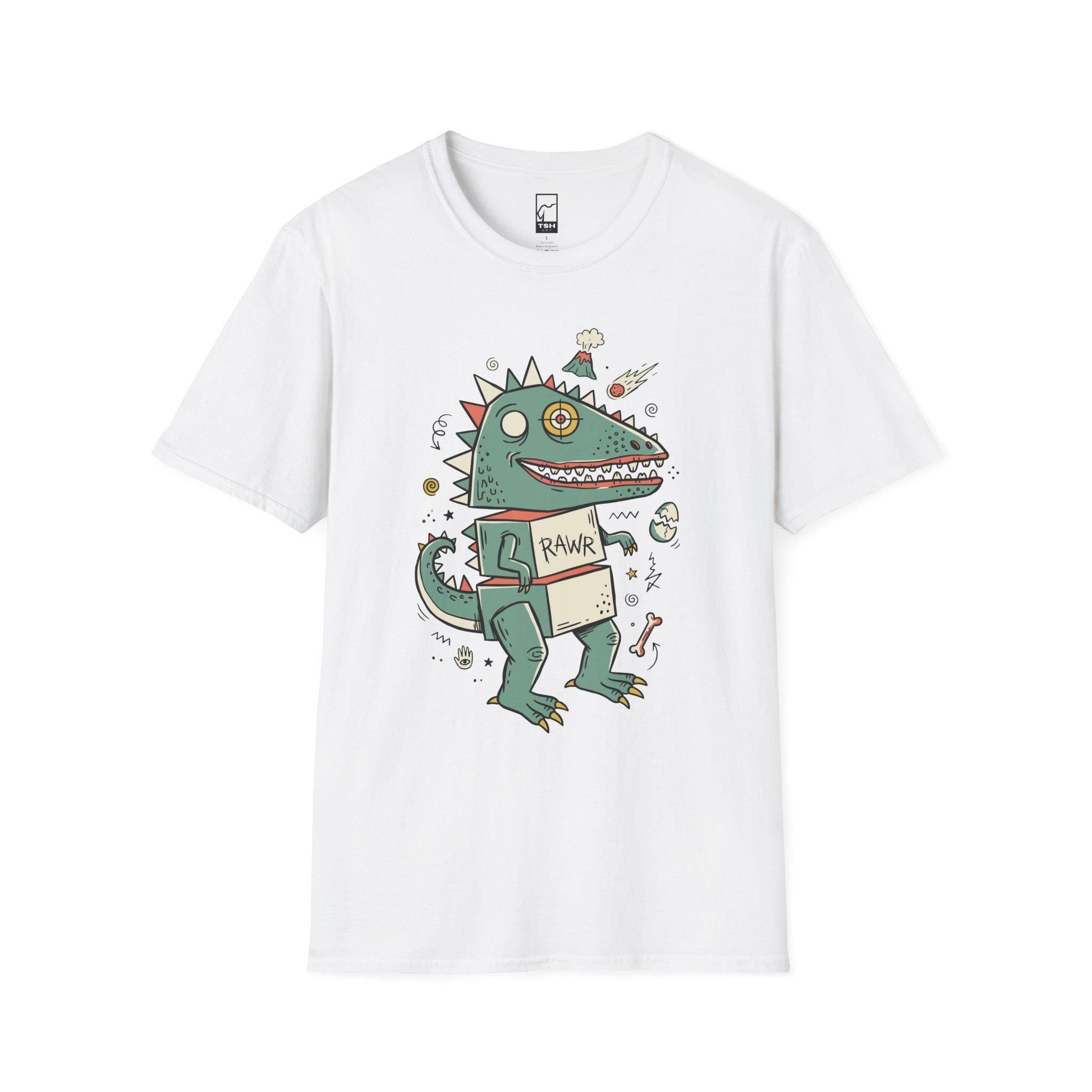 Funny T-Rex T-Shirt | RAWR Dinosaur Shirt | Retro Dino Graphic Tee | Kids Dinosaur Shirt | Unisex Dino Tee