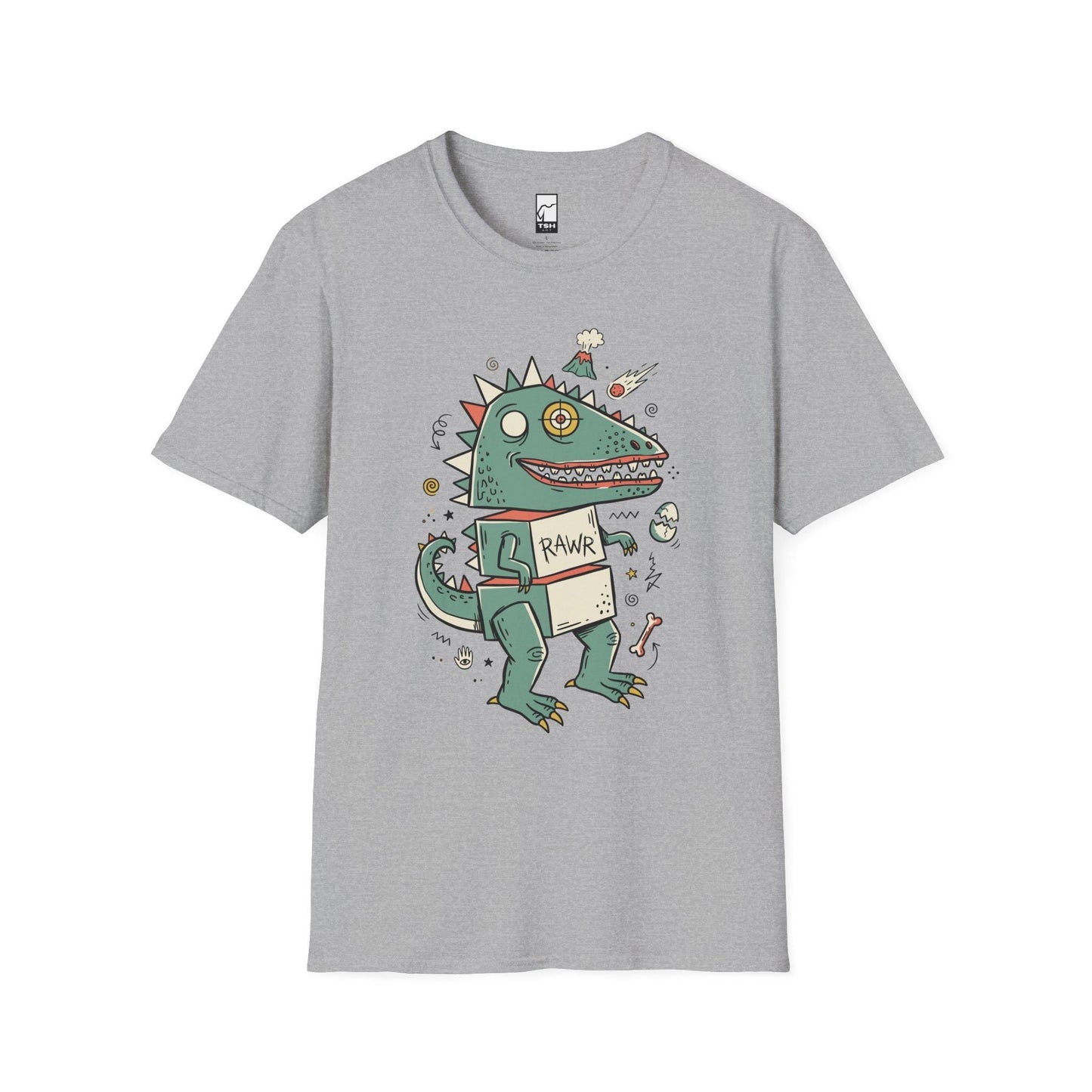 Funny T-Rex T-Shirt | RAWR Dinosaur Shirt | Retro Dino Graphic Tee | Kids Dinosaur Shirt | Unisex Dino Tee