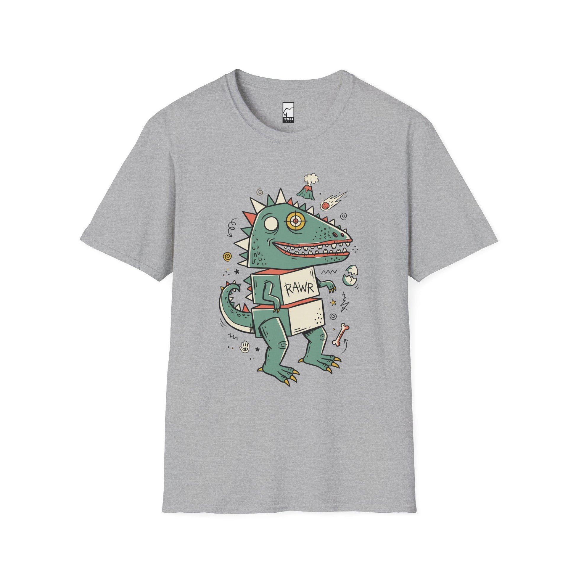 Funny T-Rex T-Shirt | RAWR Dinosaur Shirt | Retro Dino Graphic Tee | Kids Dinosaur Shirt | Unisex Dino Tee