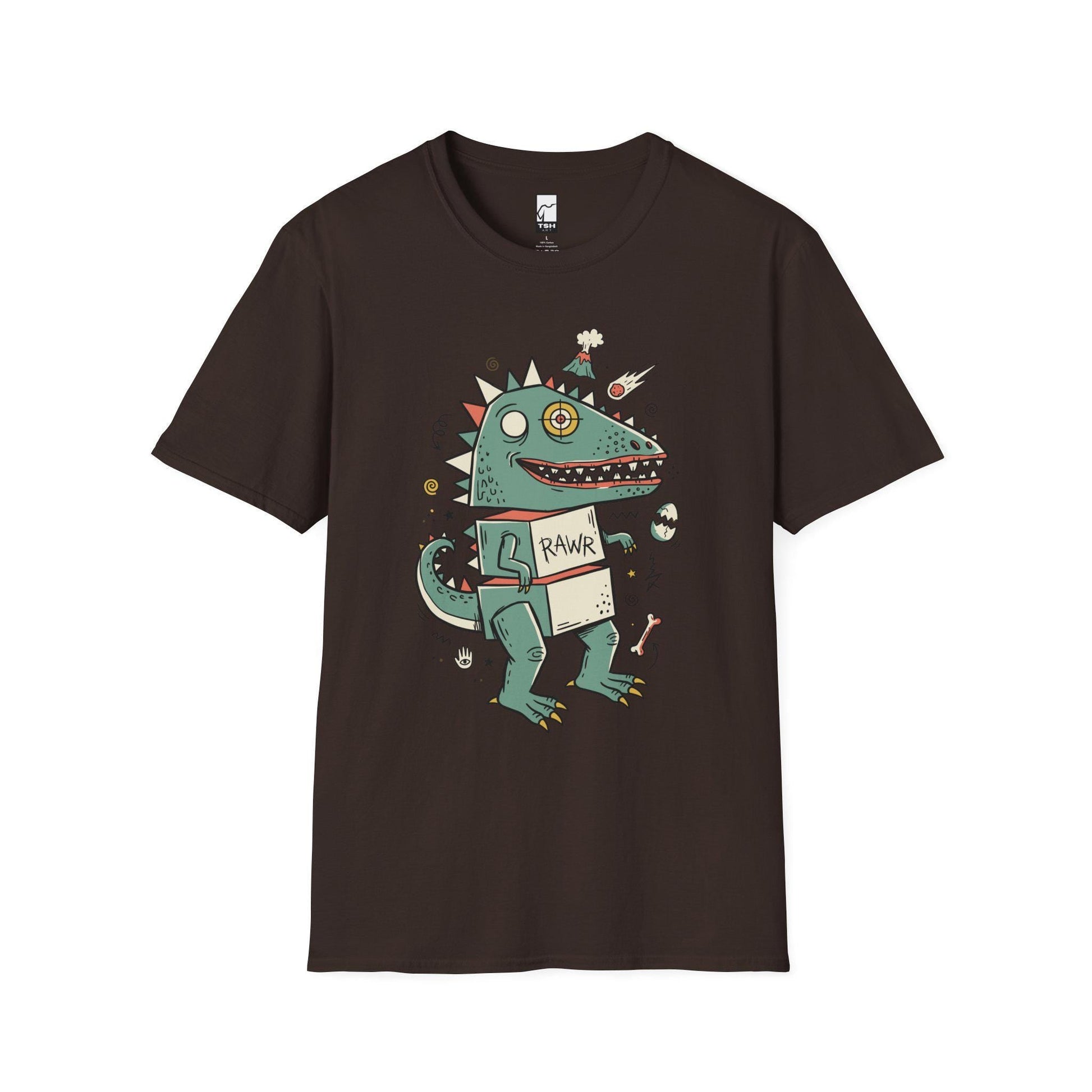 Funny T-Rex T-Shirt | RAWR Dinosaur Shirt | Retro Dino Graphic Tee | Kids Dinosaur Shirt | Unisex Dino Tee