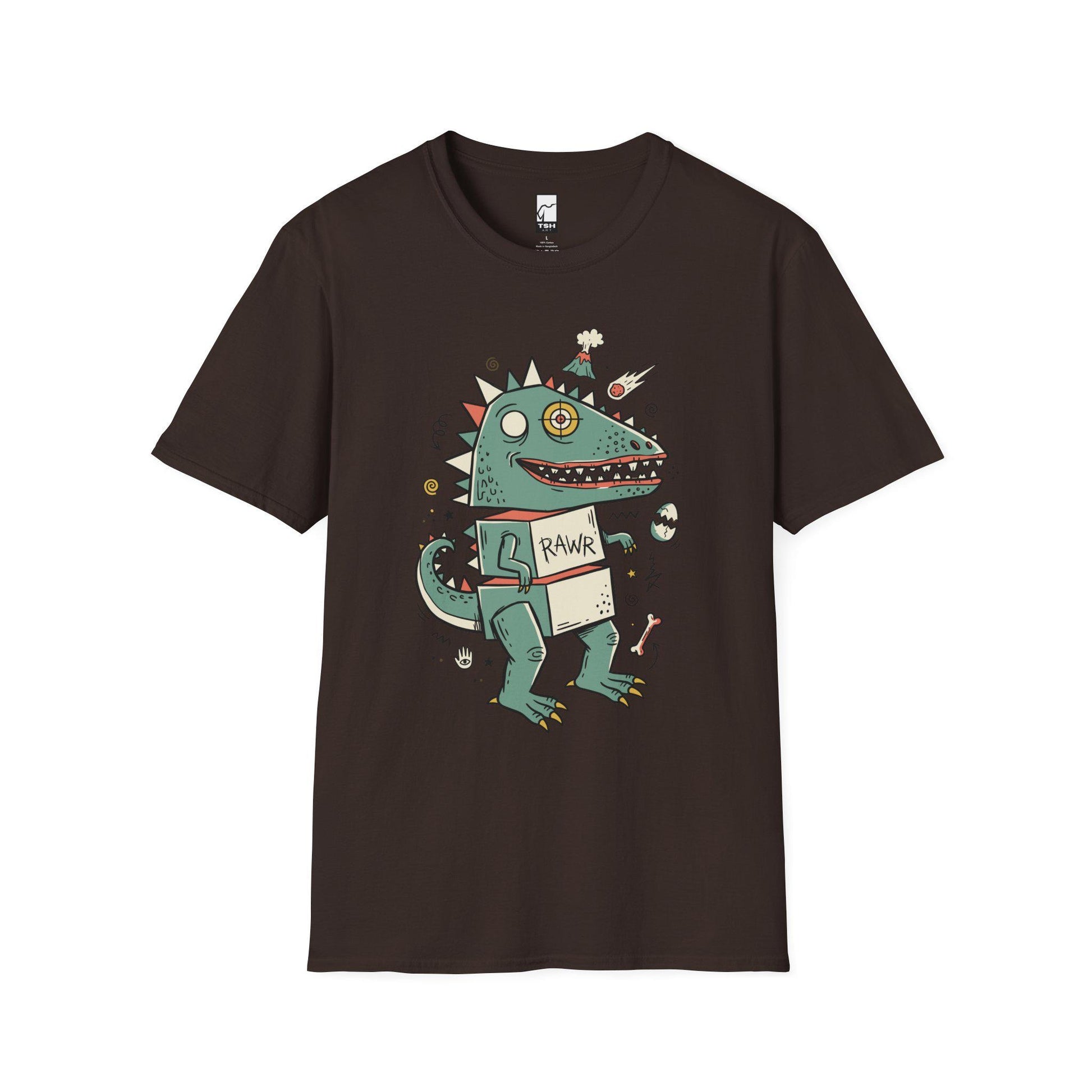 Funny T-Rex T-Shirt | RAWR Dinosaur Shirt | Retro Dino Graphic Tee | Kids Dinosaur Shirt | Unisex Dino Tee