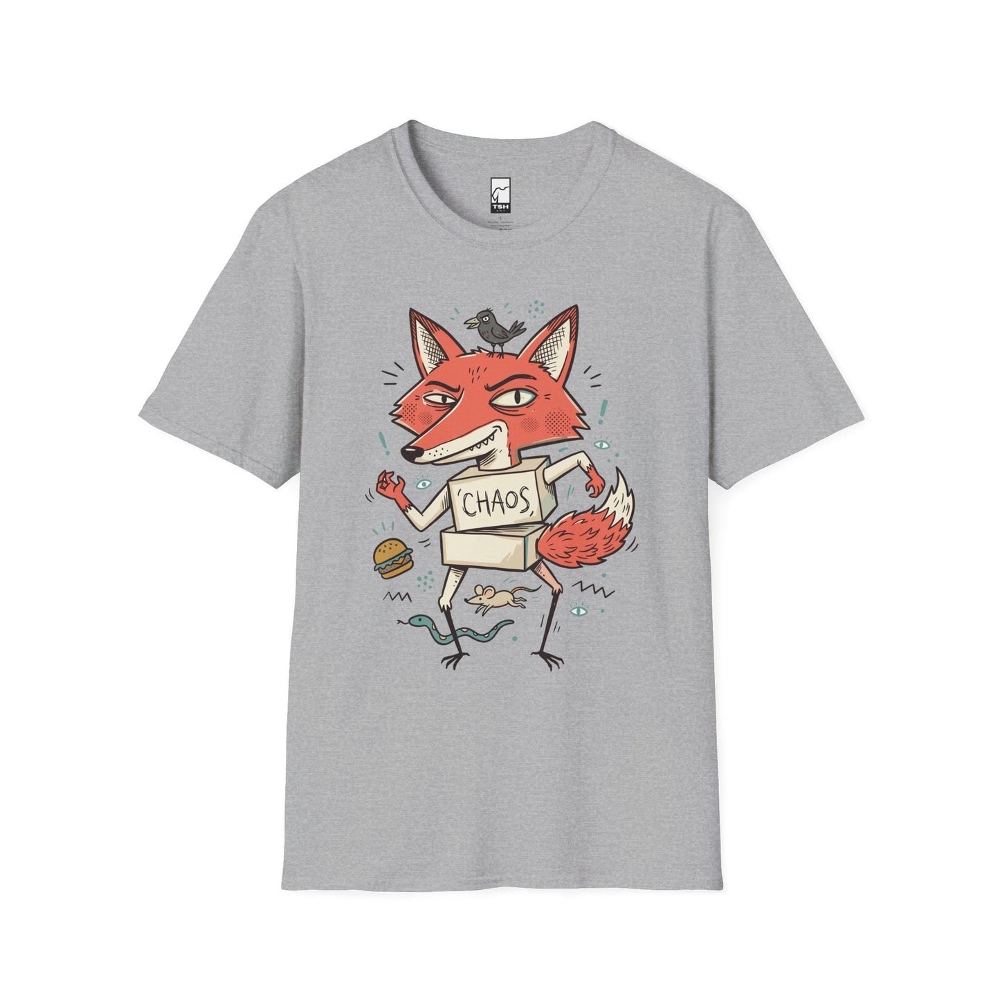 Chaos Fox T-Shirt | Funny Fox Graphic Tee | Mischievous Fox Shirt | Fox Lover Gift | Unisex Graphic Tee
