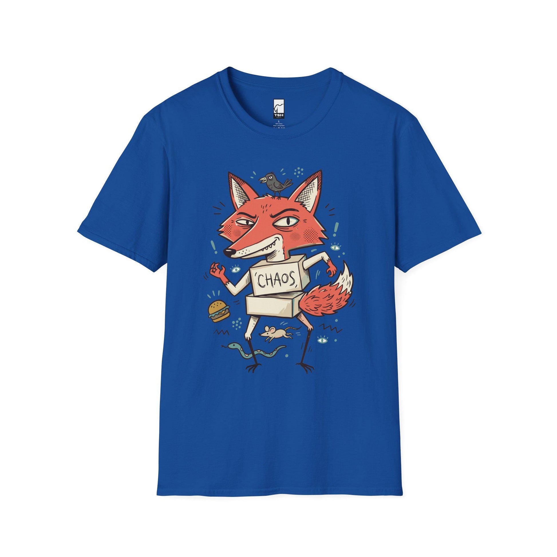 Chaos Fox T-Shirt | Funny Fox Graphic Tee | Mischievous Fox Shirt | Fox Lover Gift | Unisex Graphic Tee