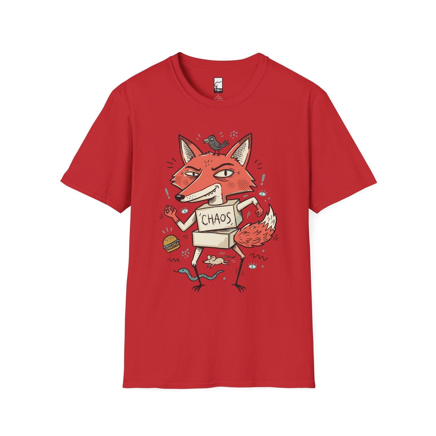 Chaos Fox T-Shirt | Funny Fox Graphic Tee | Mischievous Fox Shirt | Fox Lover Gift | Unisex Graphic Tee