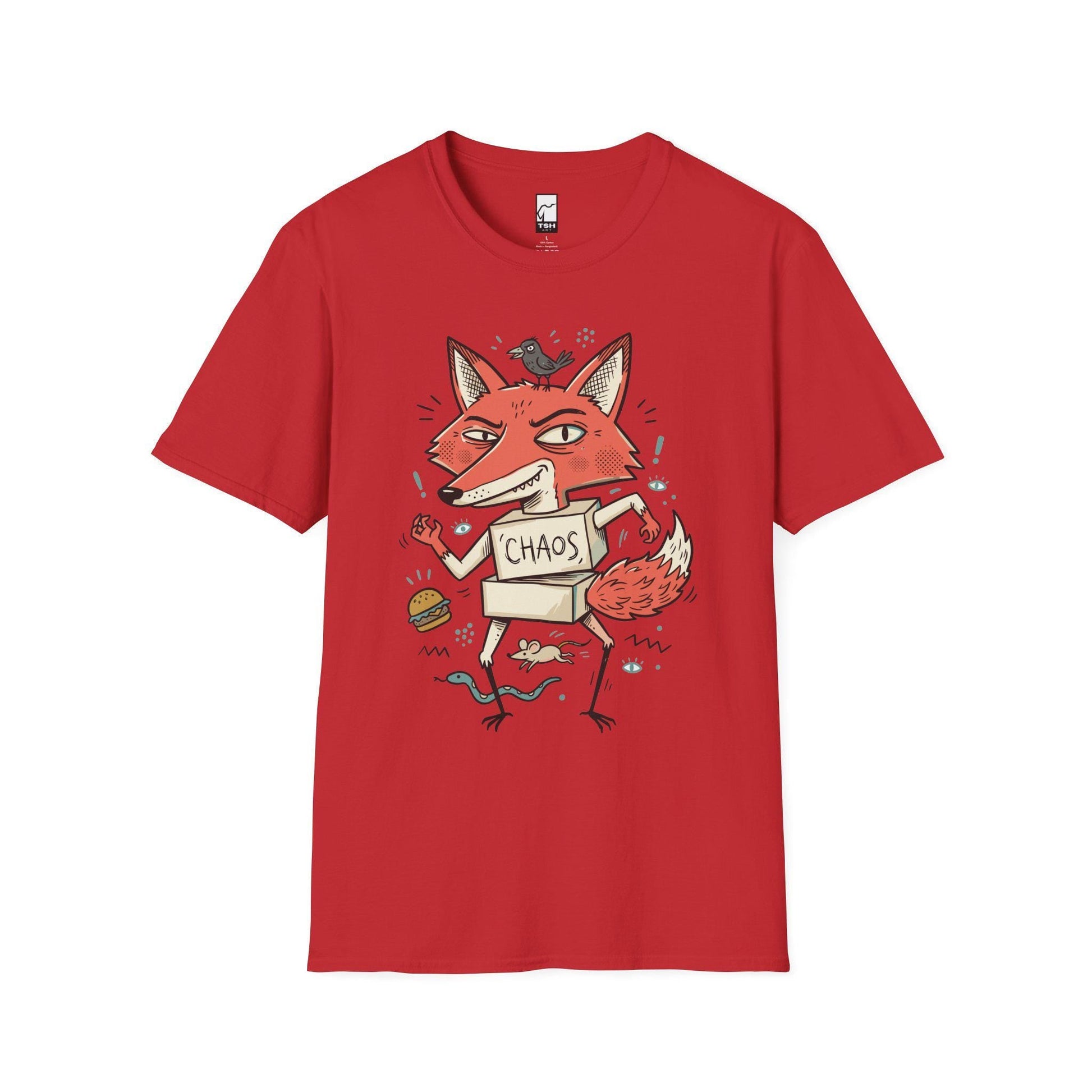 Chaos Fox T-Shirt | Funny Fox Graphic Tee | Mischievous Fox Shirt | Fox Lover Gift | Unisex Graphic Tee