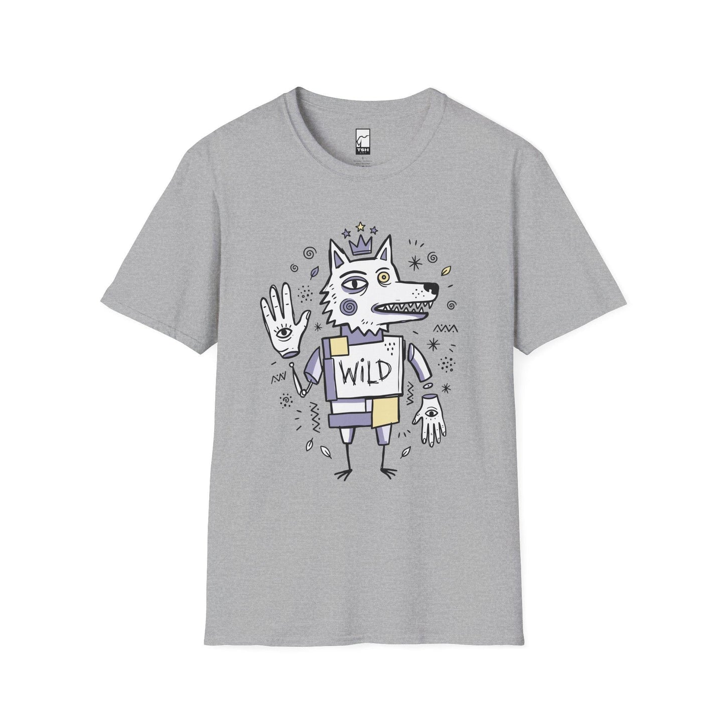 Wolf Shirt | Boho Folk Art Tee | Mystical Wolf T Shirt | Lowbrow Spirit Animal Tee | Wild Wolf Shirt | Spirit Animal Gift