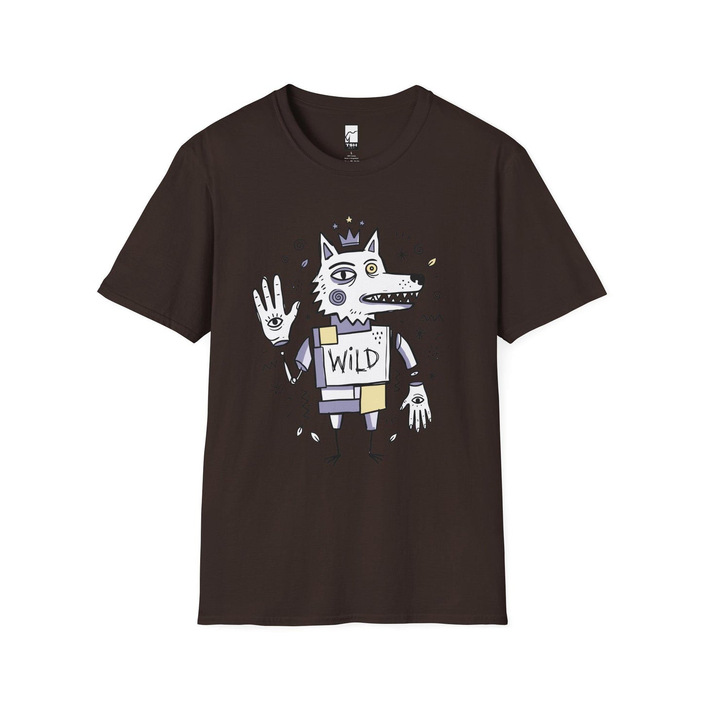 Wolf Shirt | Boho Folk Art Tee | Mystical Wolf T Shirt | Lowbrow Spirit Animal Tee | Wild Wolf Shirt | Spirit Animal Gift