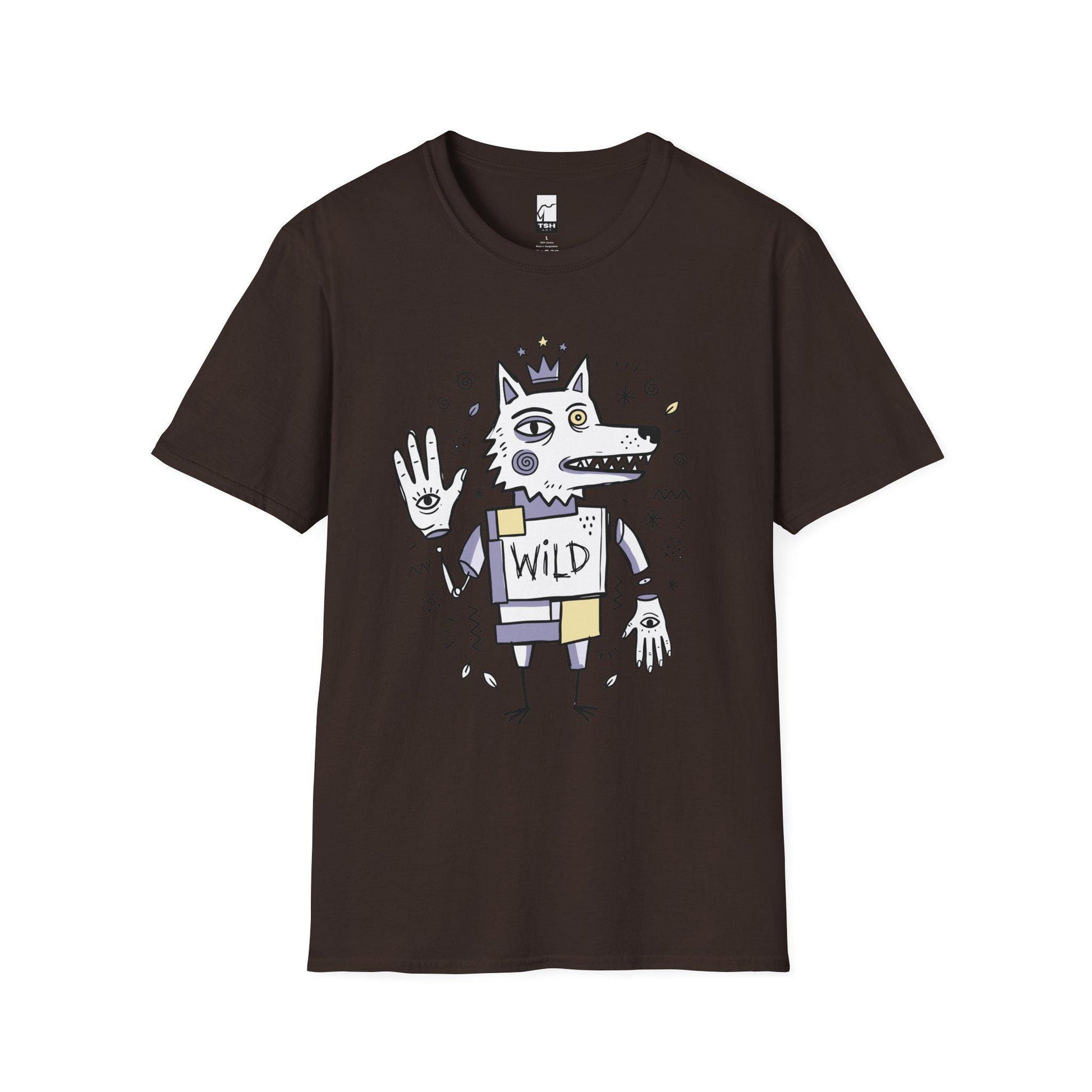Wolf Shirt | Boho Folk Art Tee | Mystical Wolf T Shirt | Lowbrow Spirit Animal Tee | Wild Wolf Shirt | Spirit Animal Gift
