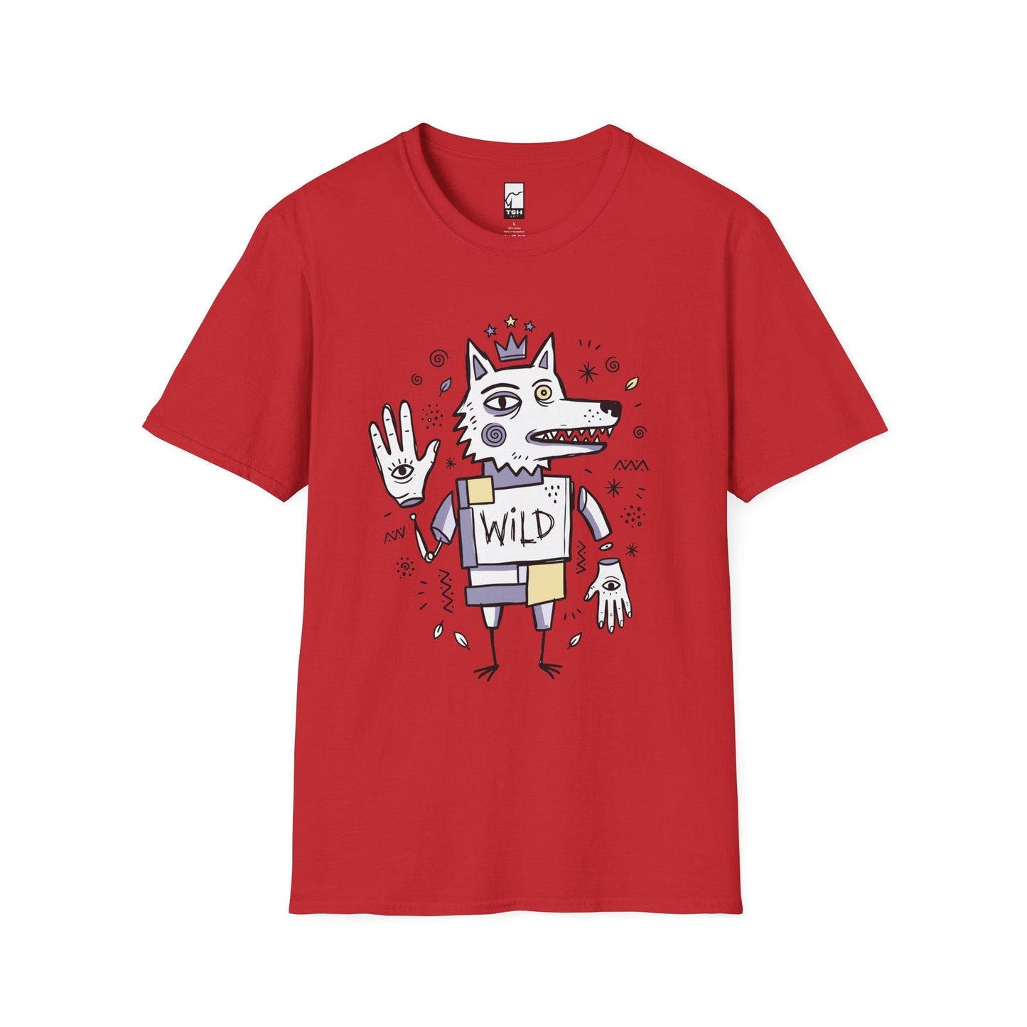 Wolf Shirt | Boho Folk Art Tee | Mystical Wolf T Shirt | Lowbrow Spirit Animal Tee | Wild Wolf Shirt | Spirit Animal Gift