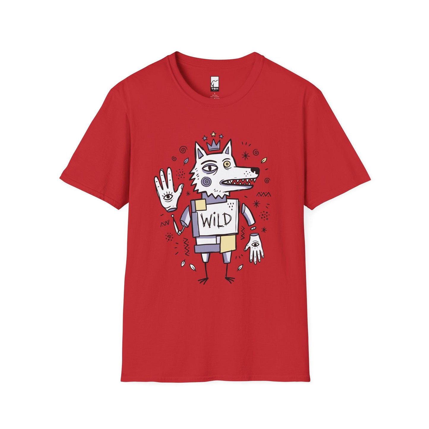 Wolf Shirt | Boho Folk Art Tee | Mystical Wolf T Shirt | Lowbrow Spirit Animal Tee | Wild Wolf Shirt | Spirit Animal Gift