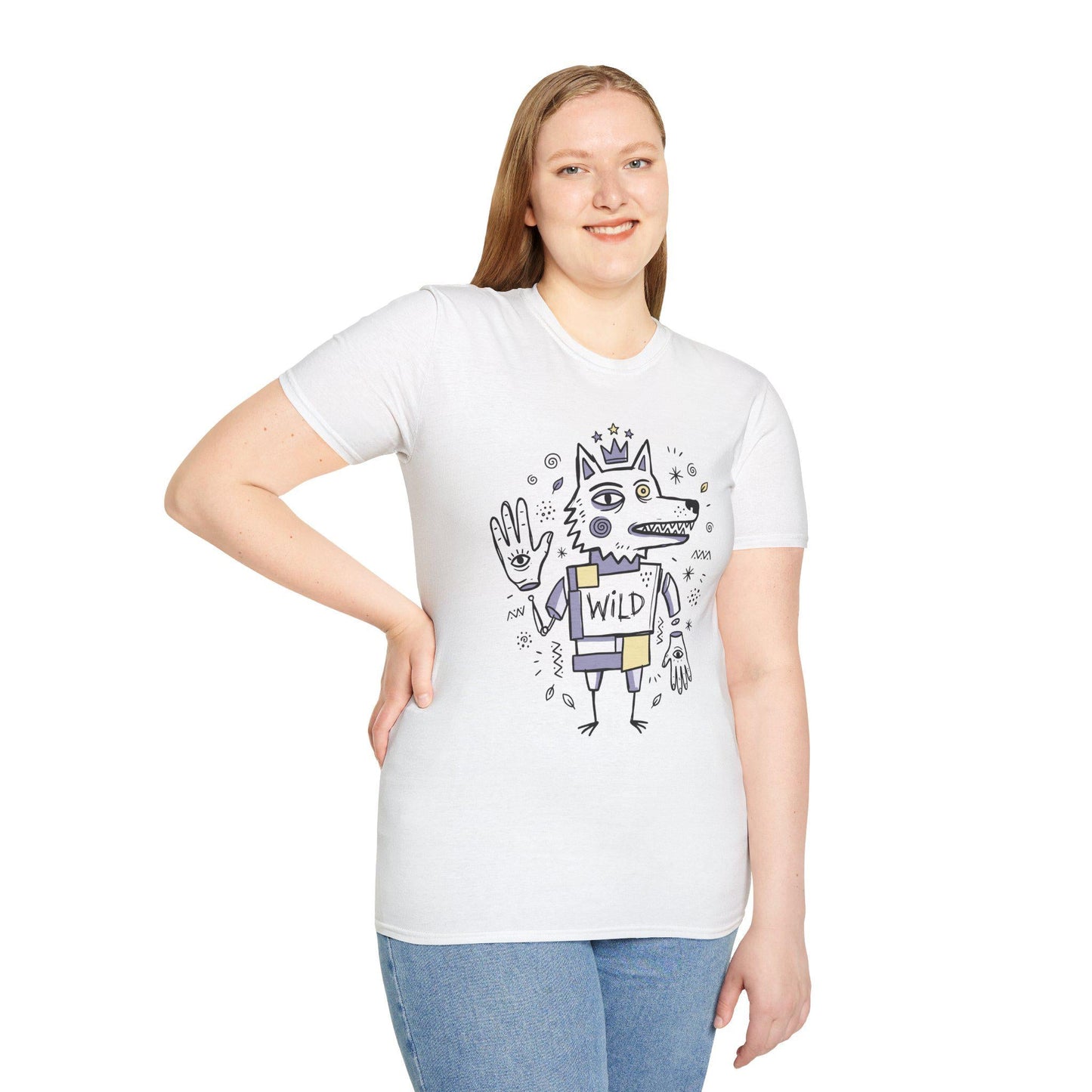 Wolf Shirt | Boho Folk Art Tee | Mystical Wolf T Shirt | Lowbrow Spirit Animal Tee | Wild Wolf Shirt | Spirit Animal Gift