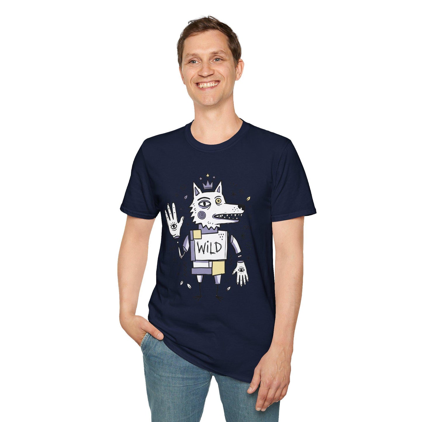 Wolf Shirt | Boho Folk Art Tee | Mystical Wolf T Shirt | Lowbrow Spirit Animal Tee | Wild Wolf Shirt | Spirit Animal Gift