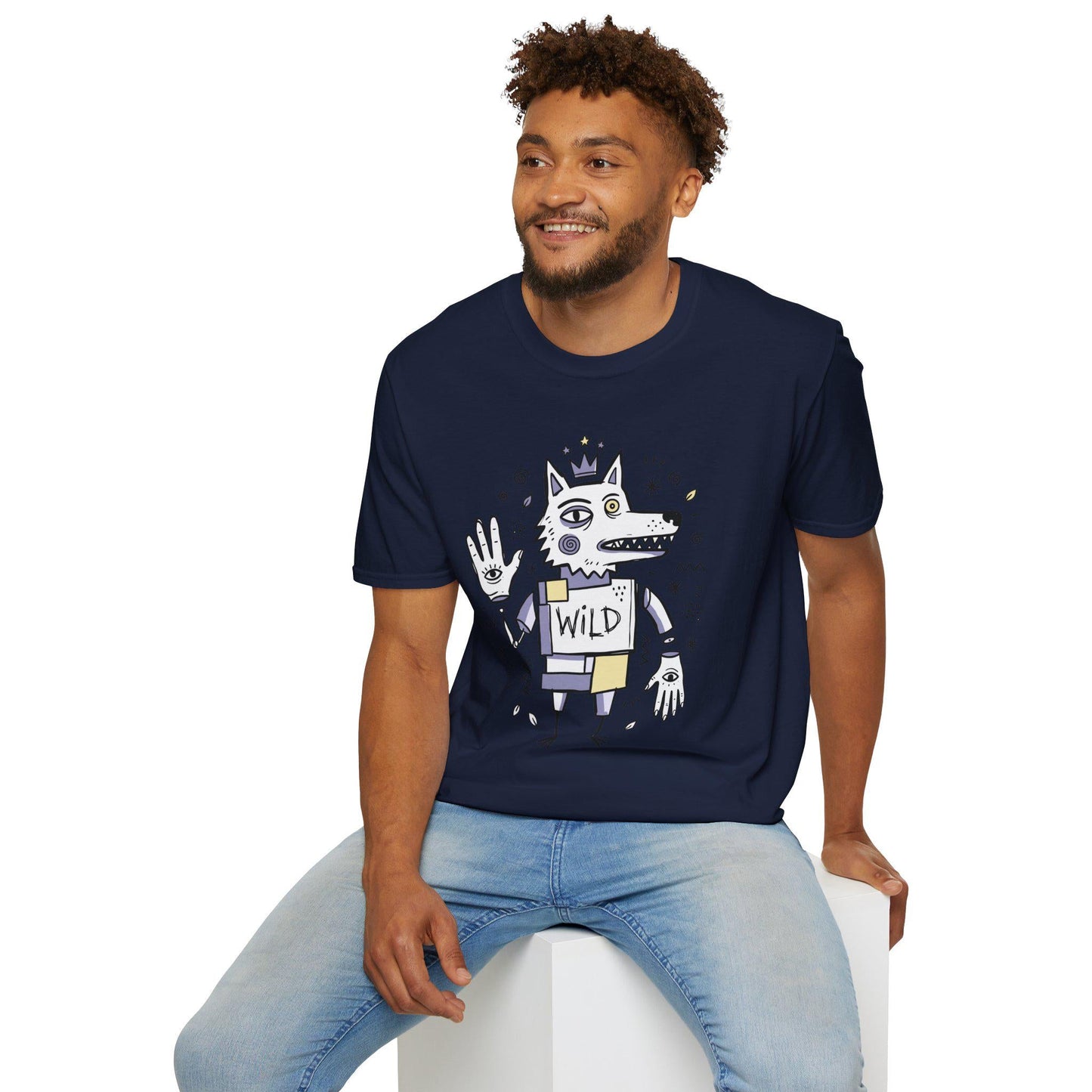 Wolf Shirt | Boho Folk Art Tee | Mystical Wolf T Shirt | Lowbrow Spirit Animal Tee | Wild Wolf Shirt | Spirit Animal Gift