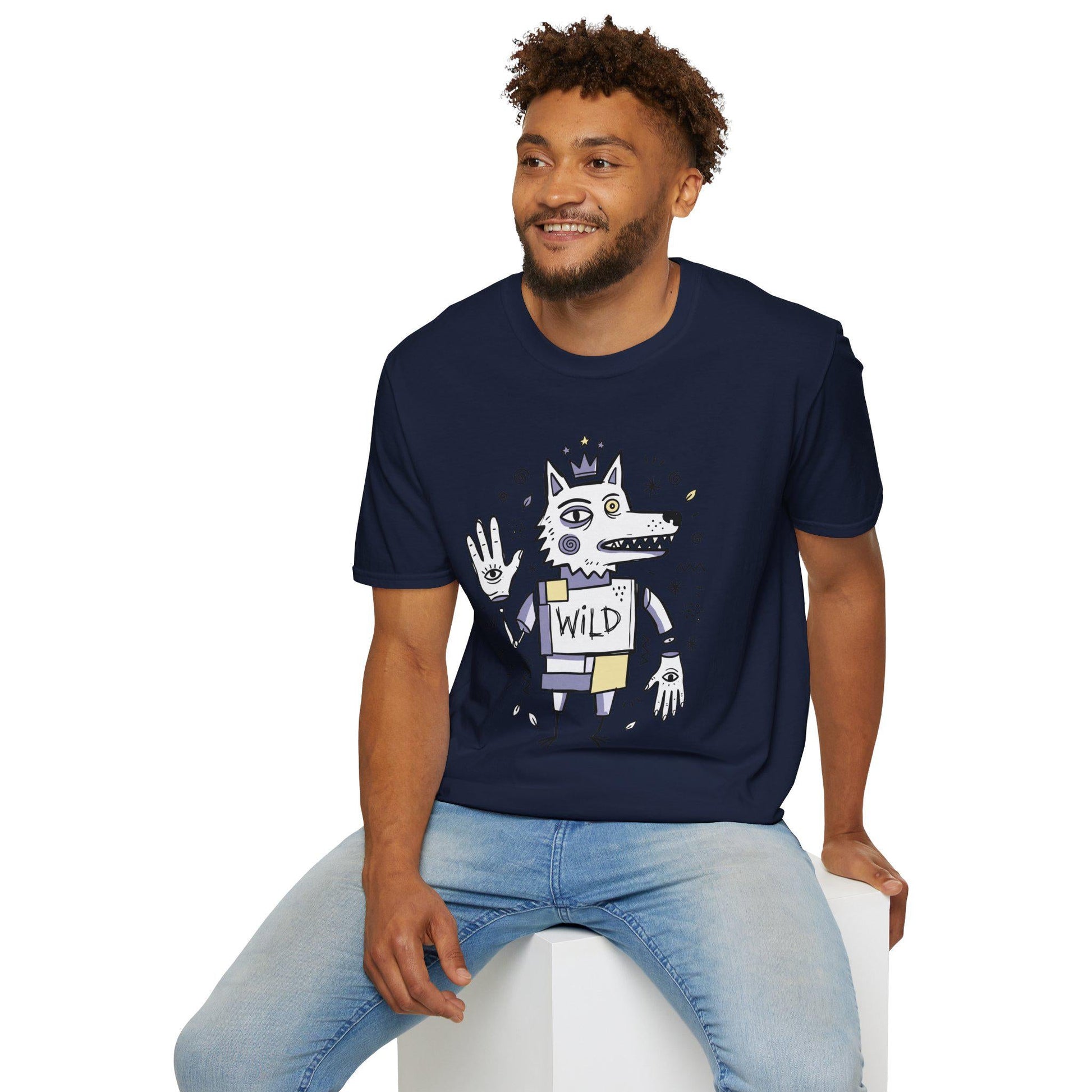 Wolf Shirt | Boho Folk Art Tee | Mystical Wolf T Shirt | Lowbrow Spirit Animal Tee | Wild Wolf Shirt | Spirit Animal Gift
