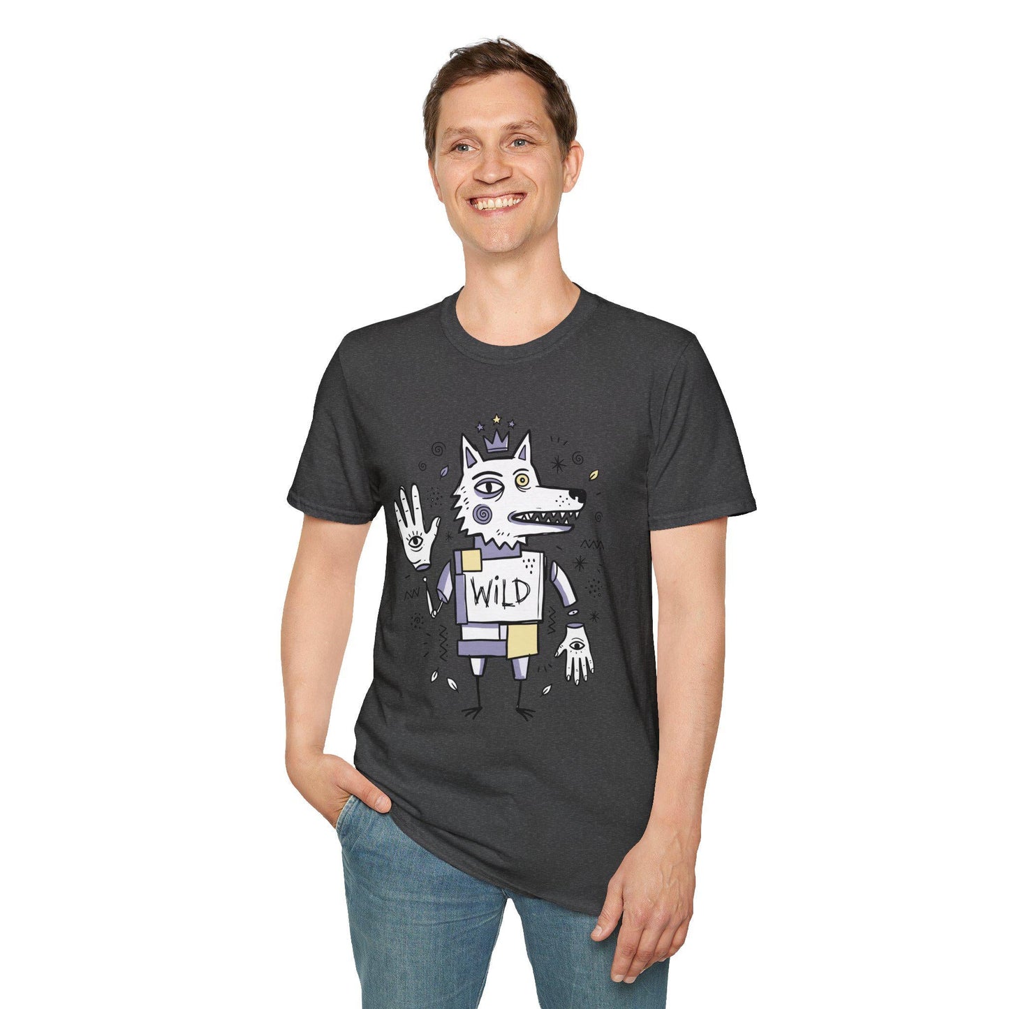 Wolf Shirt | Boho Folk Art Tee | Mystical Wolf T Shirt | Lowbrow Spirit Animal Tee | Wild Wolf Shirt | Spirit Animal Gift