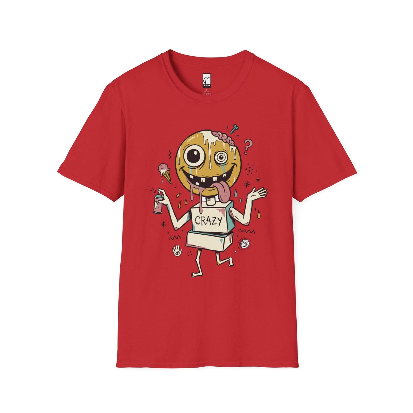 Drip Smiley Shirt | Weirdcore Streetwear Tee | Y2K Grunge T Shirt | Alt Aesthetic Graphic Tee | Crazy Smiley Shirt | Skater Gift