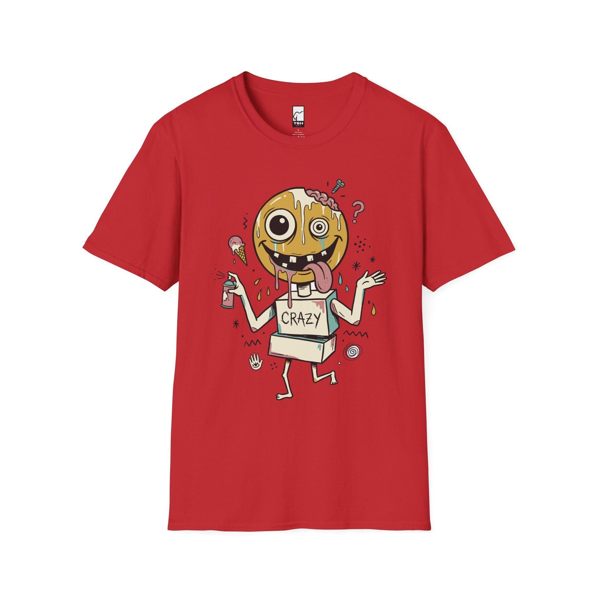 Drip Smiley Shirt | Weirdcore Streetwear Tee | Y2K Grunge T Shirt | Alt Aesthetic Graphic Tee | Crazy Smiley Shirt | Skater Gift