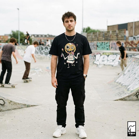 Drip Smiley Shirt | Weirdcore Streetwear Tee | Y2K Grunge T Shirt | Alt Aesthetic Graphic Tee | Crazy Smiley Shirt | Skater Gift