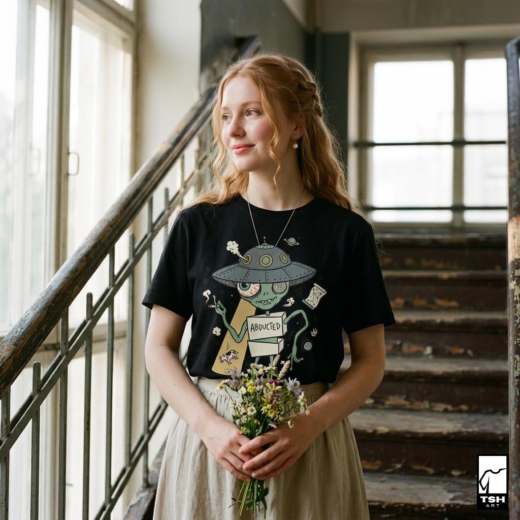 Alien Shirt | Funny UFO Tee | Retro Sci Fi T Shirt | Area 51 Graphic Tee | Abduction Shirt | Alien Lover Gift