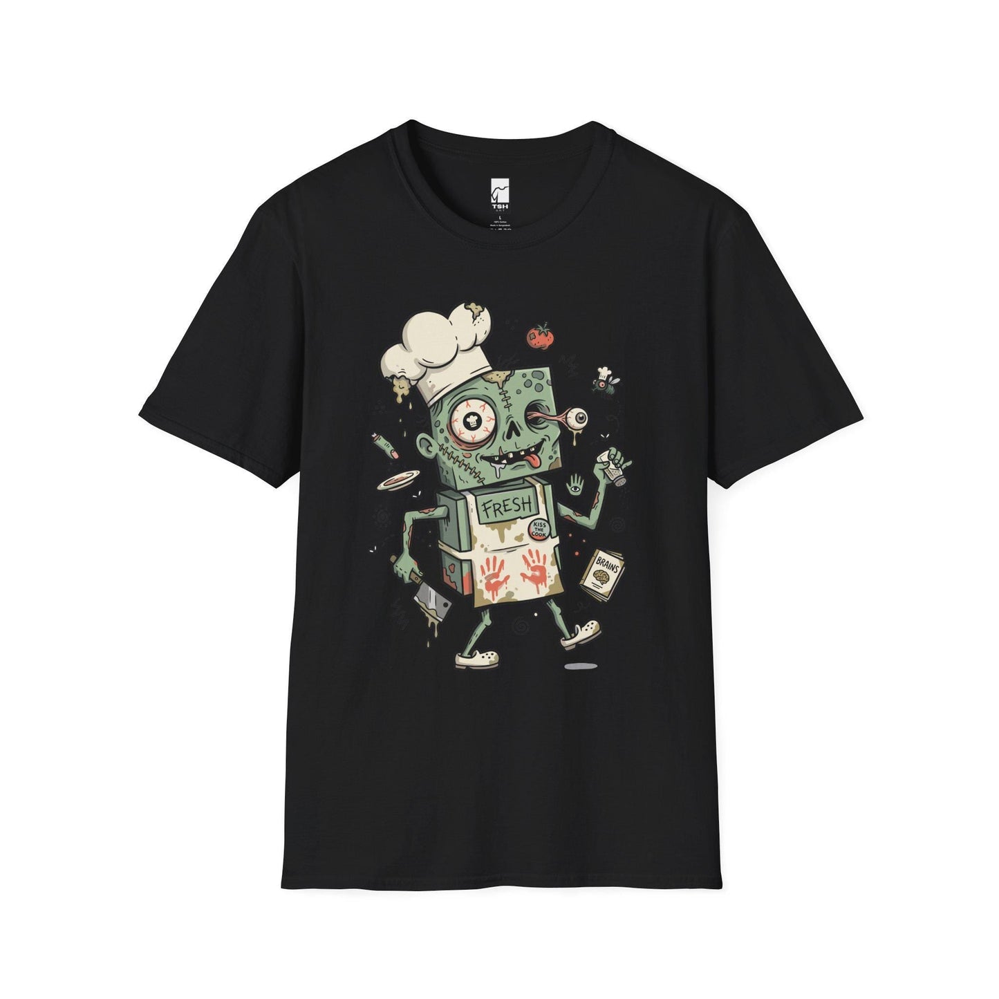 Zombie Chef T-Shirt | Funny Horror Cooking Shirt | Halloween Graphic Tee | Spooky Foodie Shirt | Zombie Cook Tee | Unisex Halloween Gift