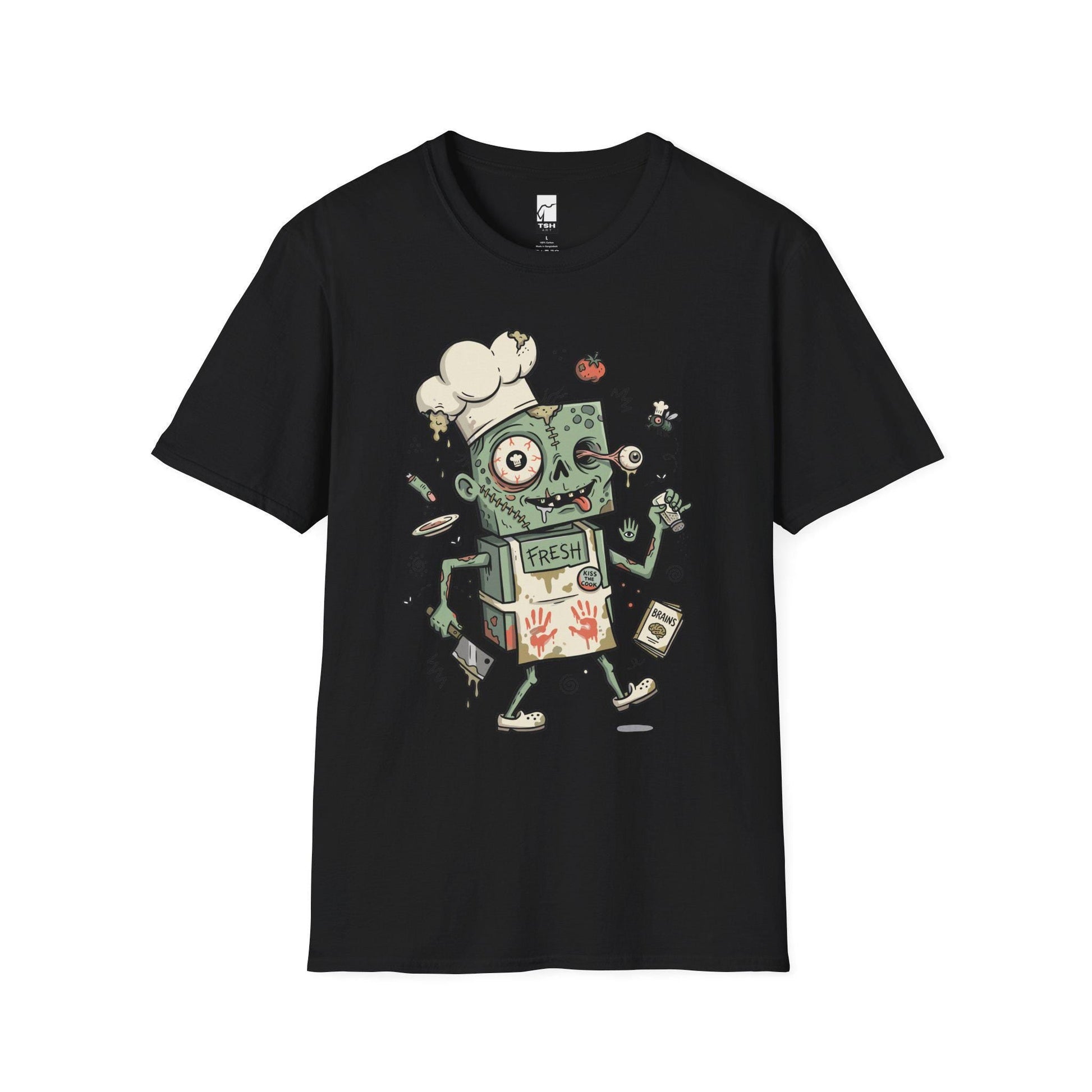Zombie Chef T-Shirt | Funny Horror Cooking Shirt | Halloween Graphic Tee | Spooky Foodie Shirt | Zombie Cook Tee | Unisex Halloween Gift