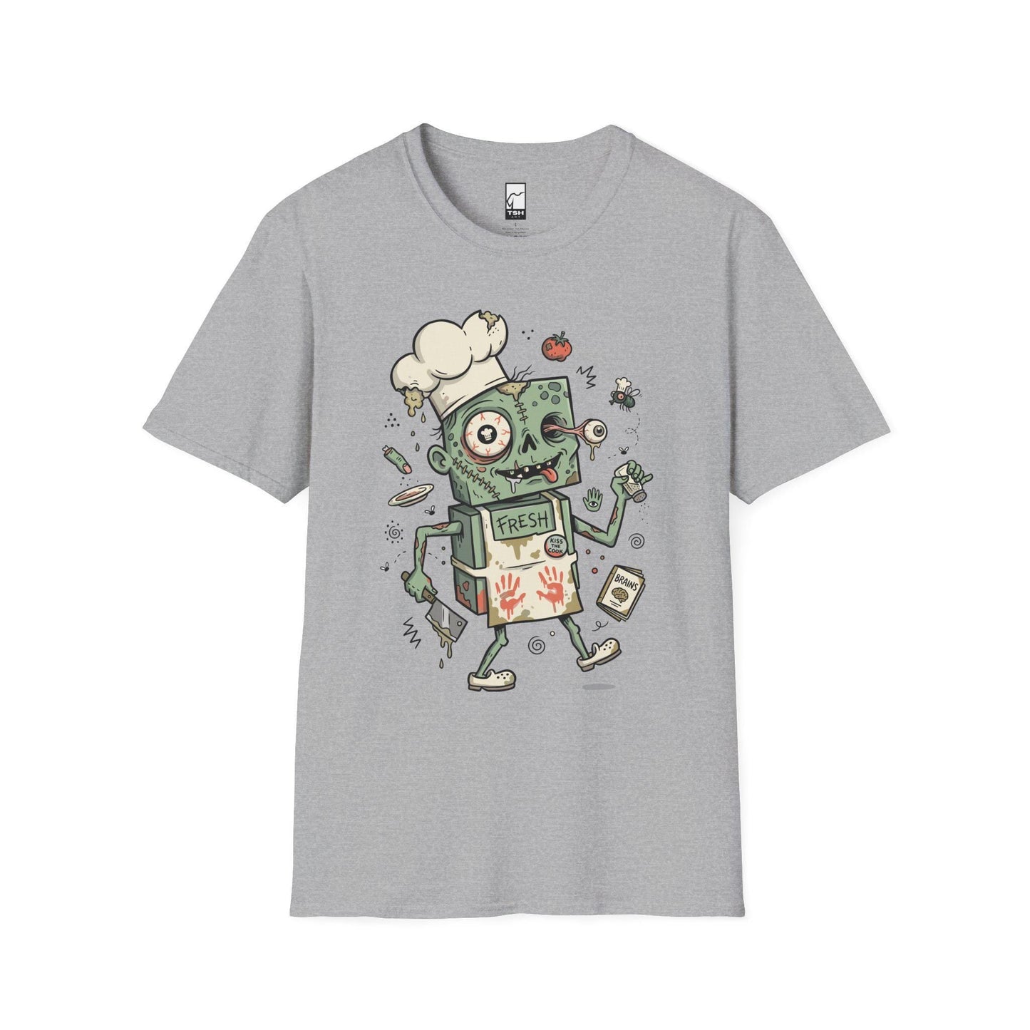 Zombie Chef T-Shirt | Funny Horror Cooking Shirt | Halloween Graphic Tee | Spooky Foodie Shirt | Zombie Cook Tee | Unisex Halloween Gift