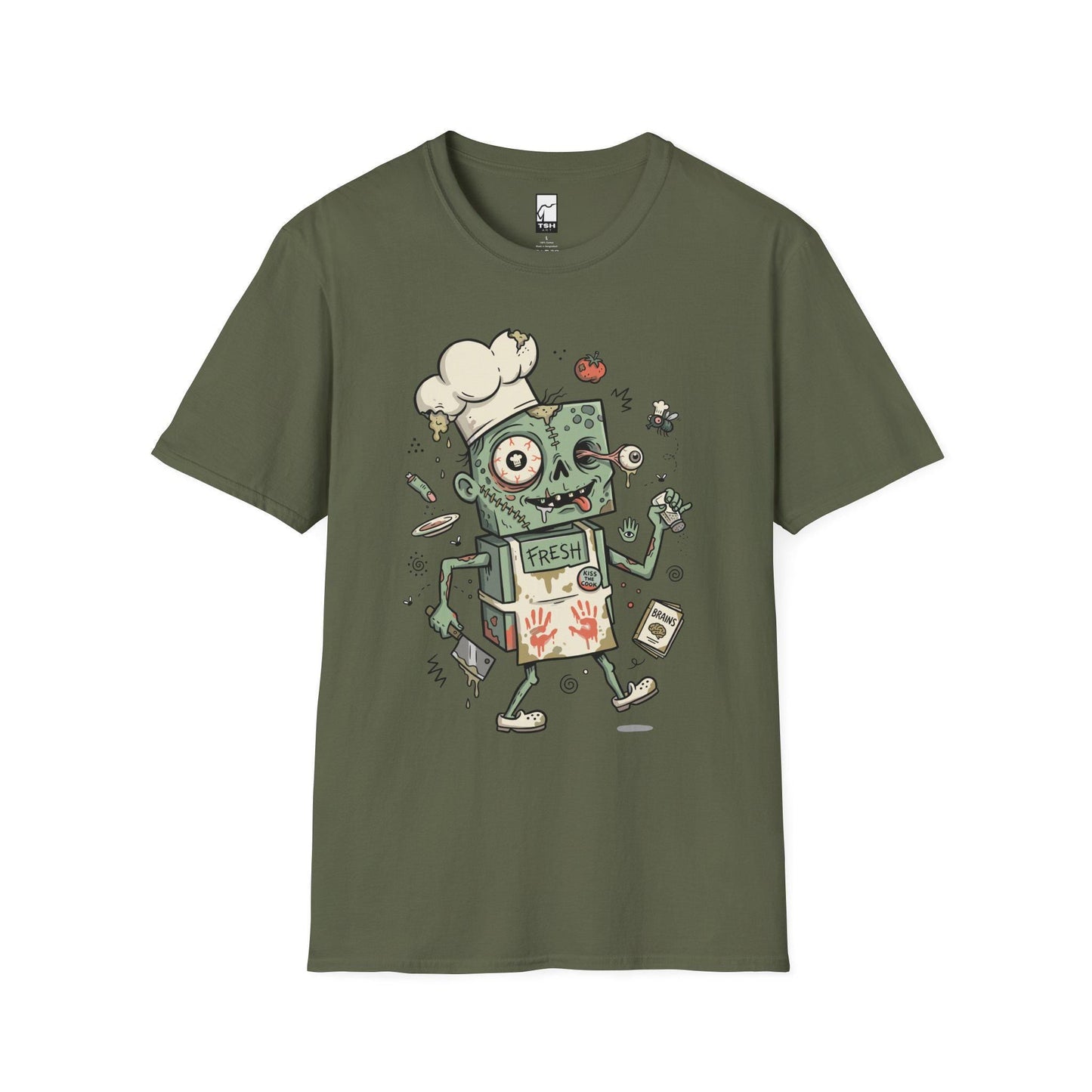 Zombie Chef T-Shirt | Funny Horror Cooking Shirt | Halloween Graphic Tee | Spooky Foodie Shirt | Zombie Cook Tee | Unisex Halloween Gift