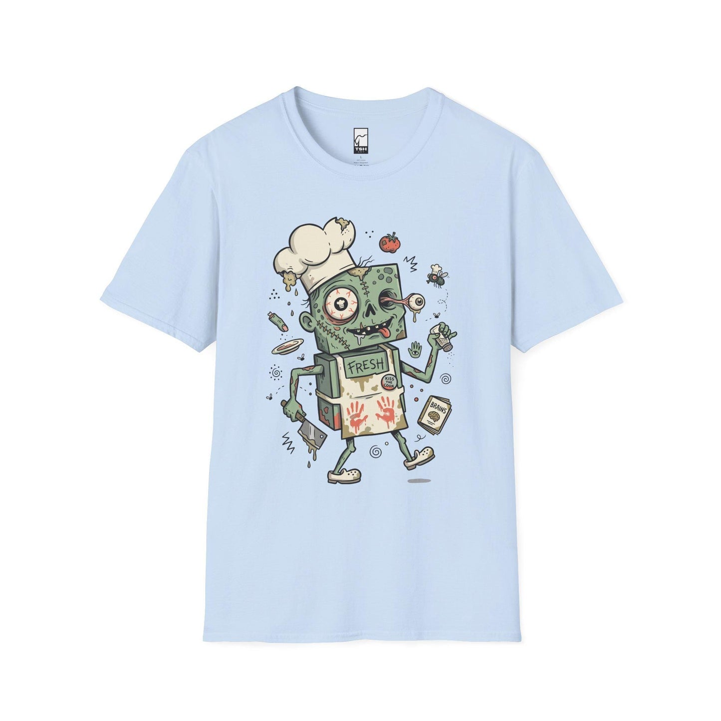 Zombie Chef T-Shirt | Funny Horror Cooking Shirt | Halloween Graphic Tee | Spooky Foodie Shirt | Zombie Cook Tee | Unisex Halloween Gift