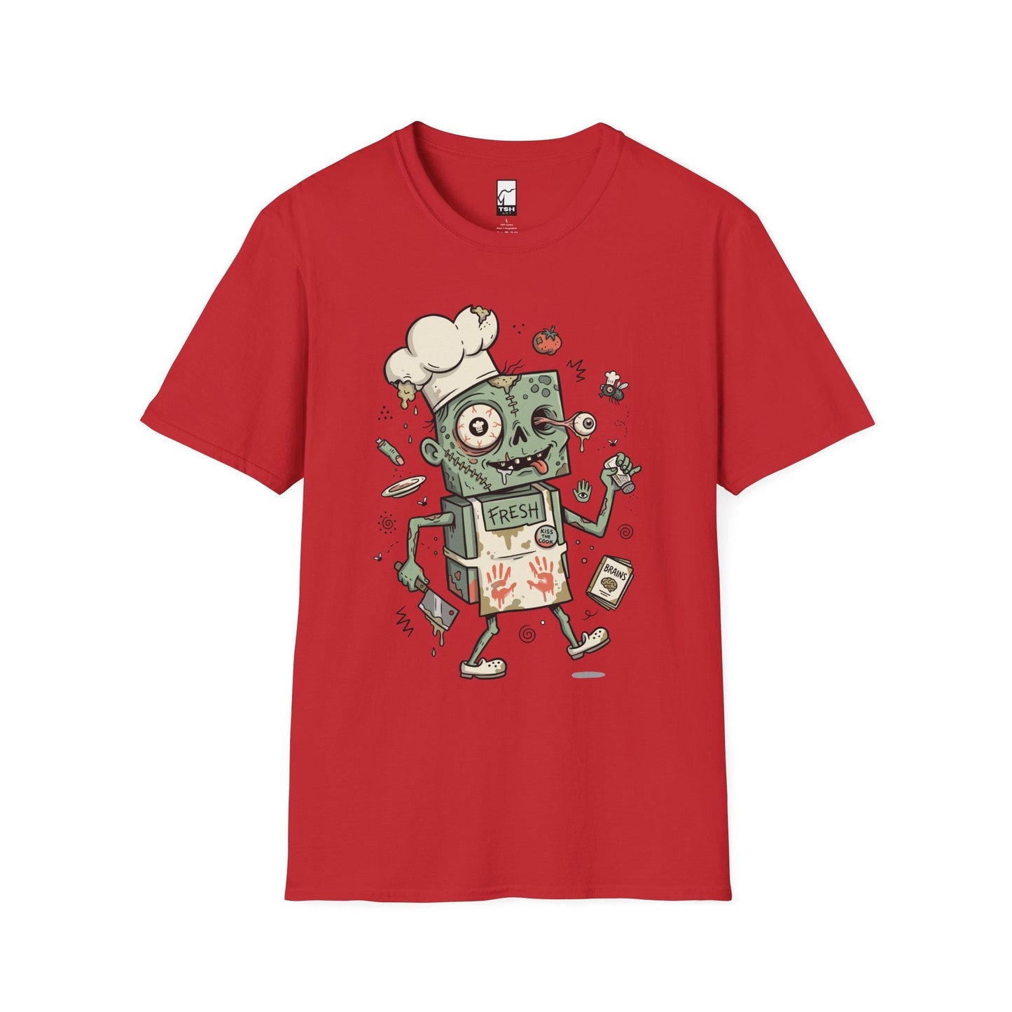Zombie Chef T-Shirt | Funny Horror Cooking Shirt | Halloween Graphic Tee | Spooky Foodie Shirt | Zombie Cook Tee | Unisex Halloween Gift