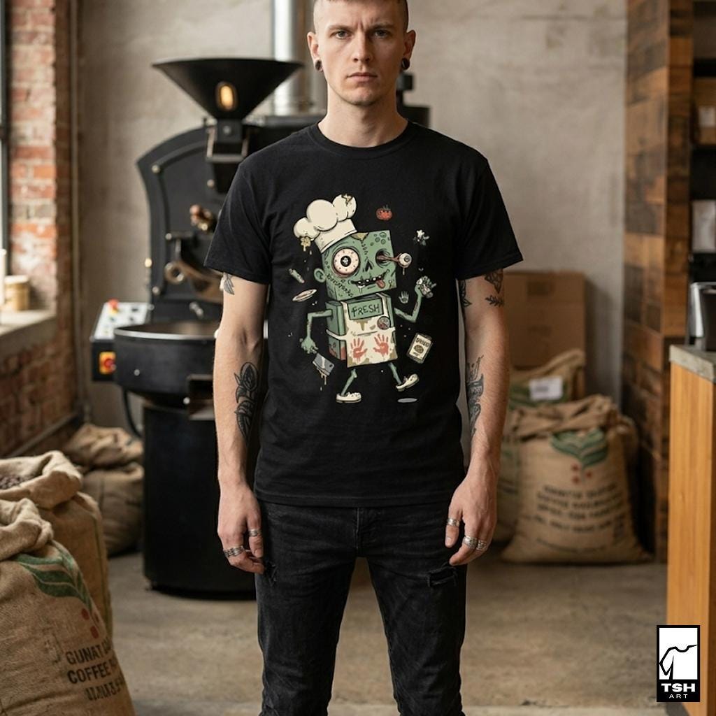 Zombie Chef T-Shirt | Funny Horror Cooking Shirt | Halloween Graphic Tee | Spooky Foodie Shirt | Zombie Cook Tee | Unisex Halloween Gift