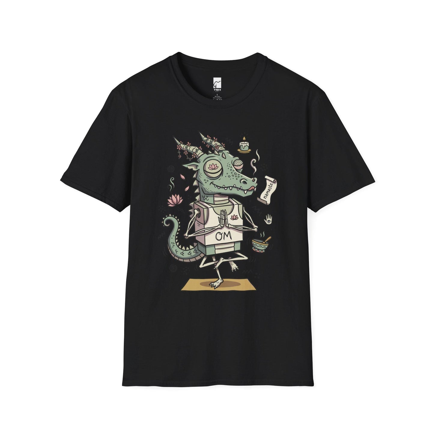 Yoga Dragon Shirt | Funny Yoga T Shirt | OM Namaste Graphic Tee | Dragon Meditation Shirt | Zen Yoga Shirt | Unisex Spiritual Gift