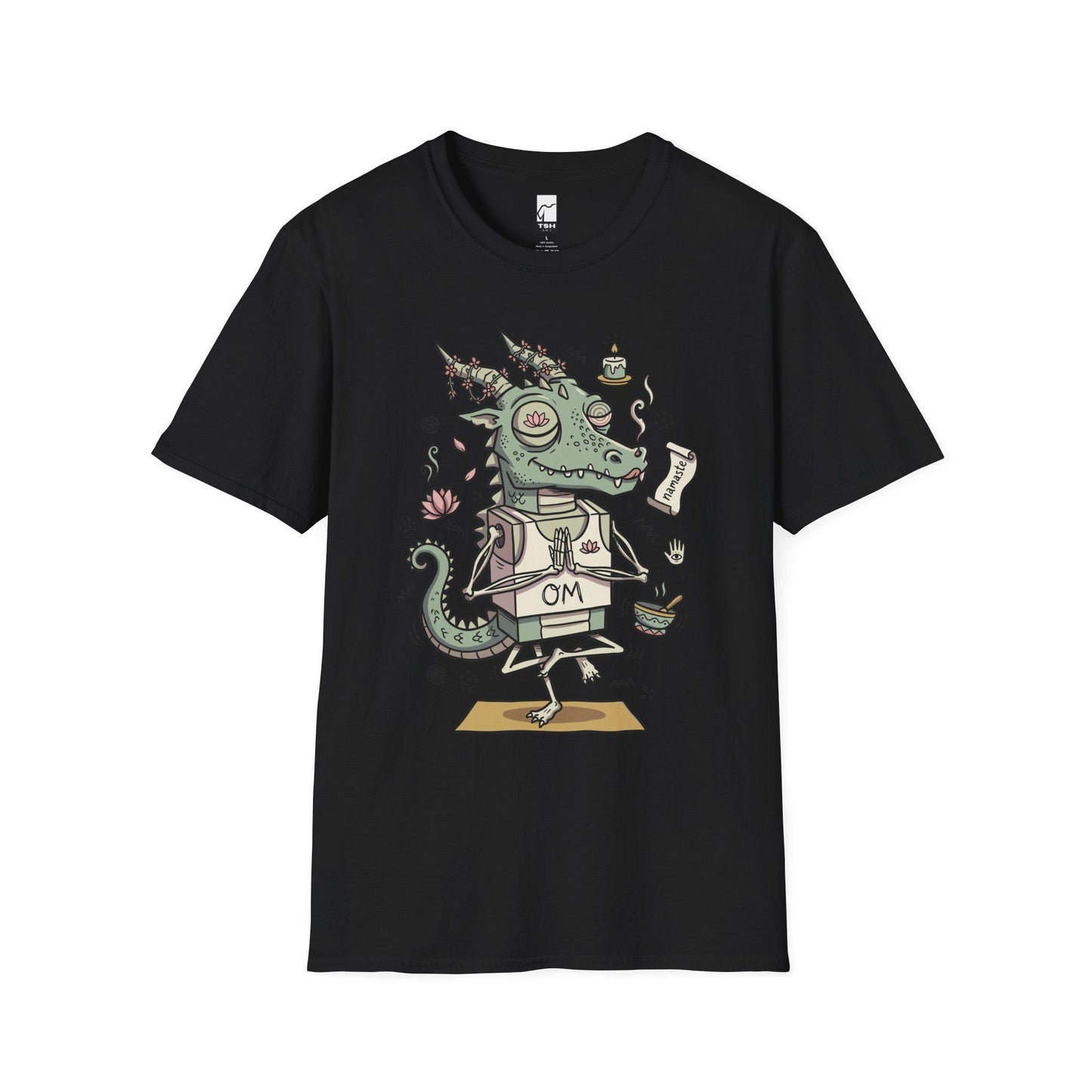 Yoga Dragon Shirt | Funny Yoga T Shirt | OM Namaste Graphic Tee | Dragon Meditation Shirt | Zen Yoga Shirt | Unisex Spiritual Gift