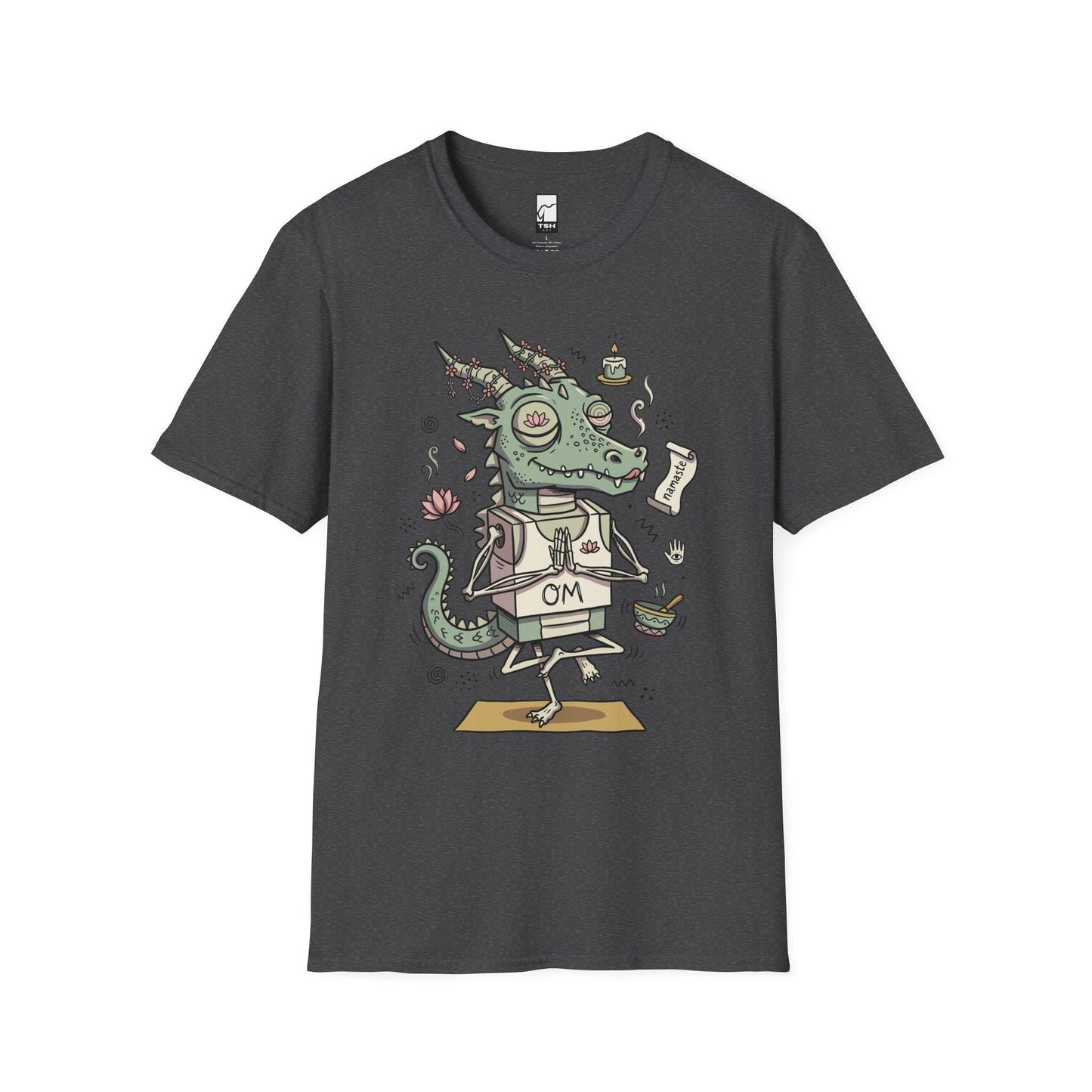 Yoga Dragon Shirt | Funny Yoga T Shirt | OM Namaste Graphic Tee | Dragon Meditation Shirt | Zen Yoga Shirt | Unisex Spiritual Gift