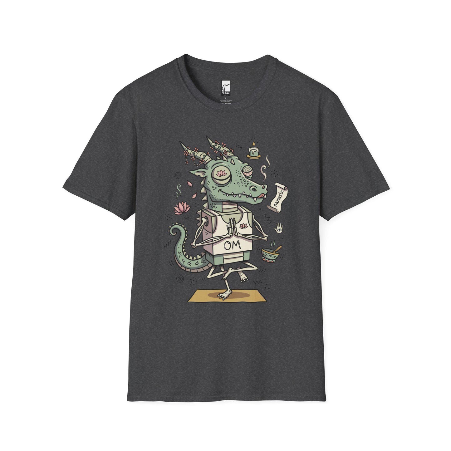 Yoga Dragon Shirt | Funny Yoga T Shirt | OM Namaste Graphic Tee | Dragon Meditation Shirt | Zen Yoga Shirt | Unisex Spiritual Gift