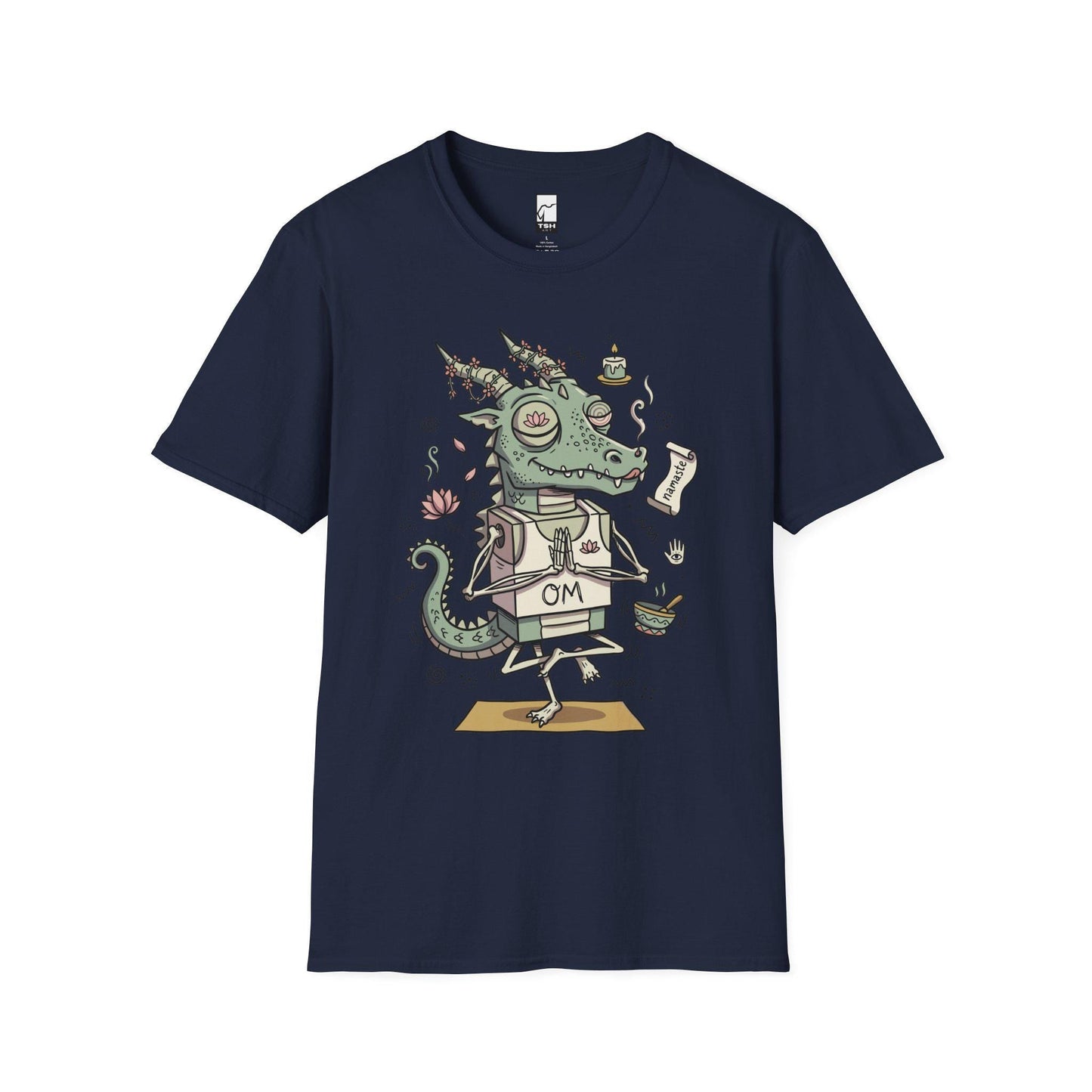 Yoga Dragon Shirt | Funny Yoga T Shirt | OM Namaste Graphic Tee | Dragon Meditation Shirt | Zen Yoga Shirt | Unisex Spiritual Gift