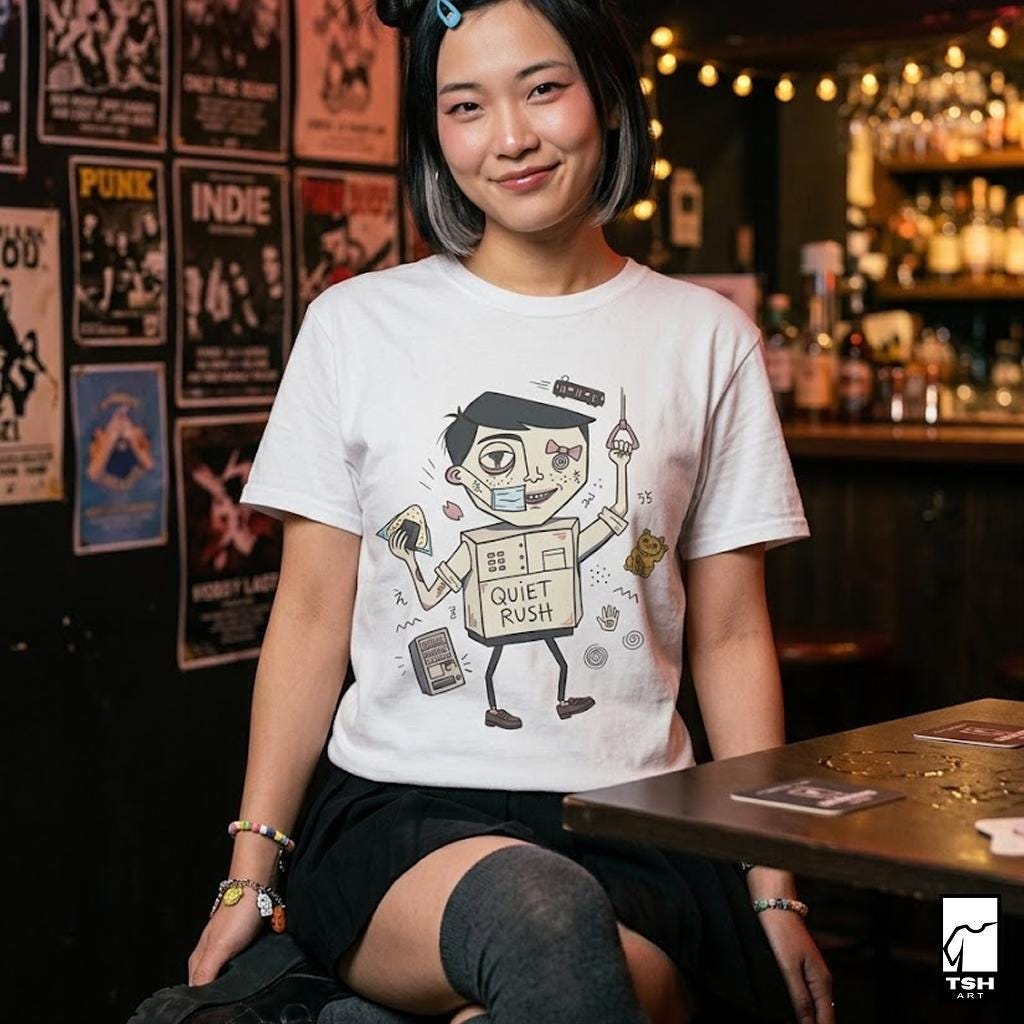 Tokyo Shirt | Urbancore Japan Tee | Japanese Aesthetic T Shirt | Lucky Cat Graphic Tee | Quiet Rush Shirt | Japan Lover Gift