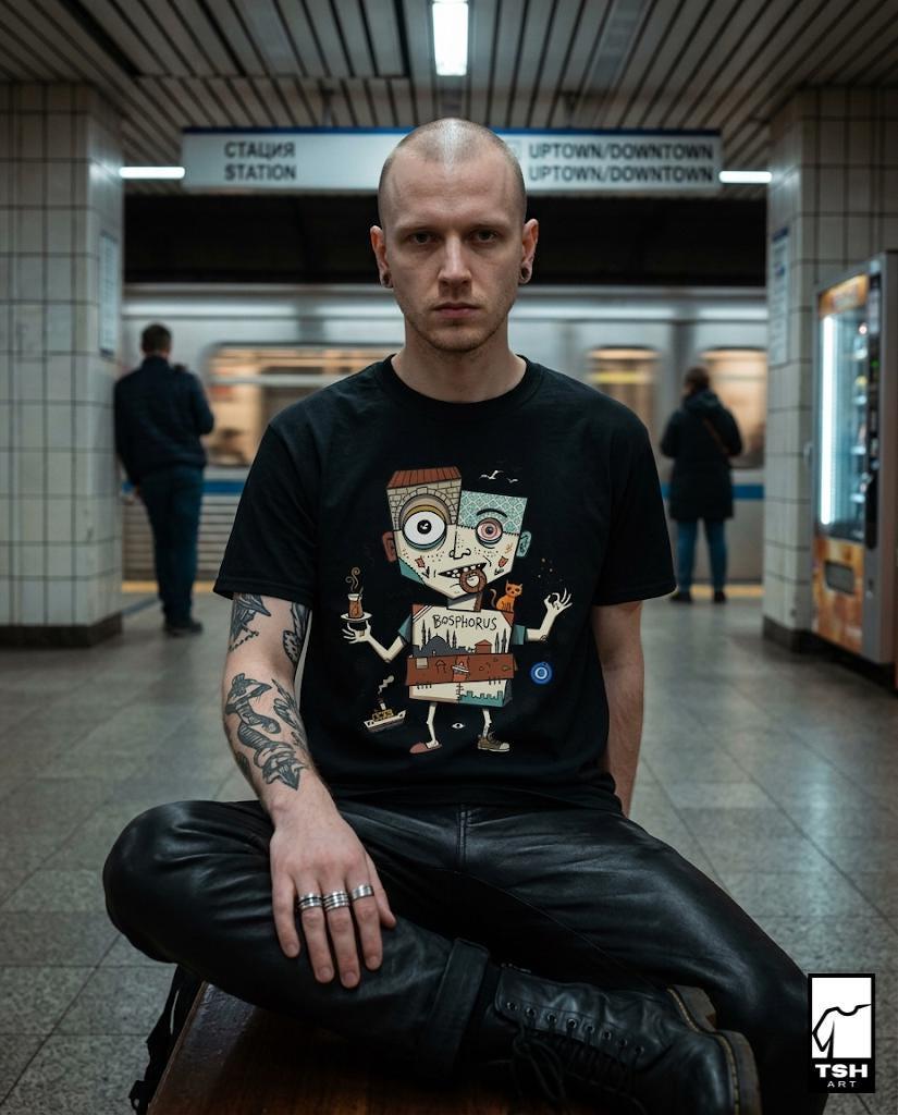 Istanbul Cat Shirt | Bosphorus Tea Tee | Turkish Street Cat T Shirt | Evil Eye Graphic Tee | Ottoman Art Shirt | Turkey Lover Gift
