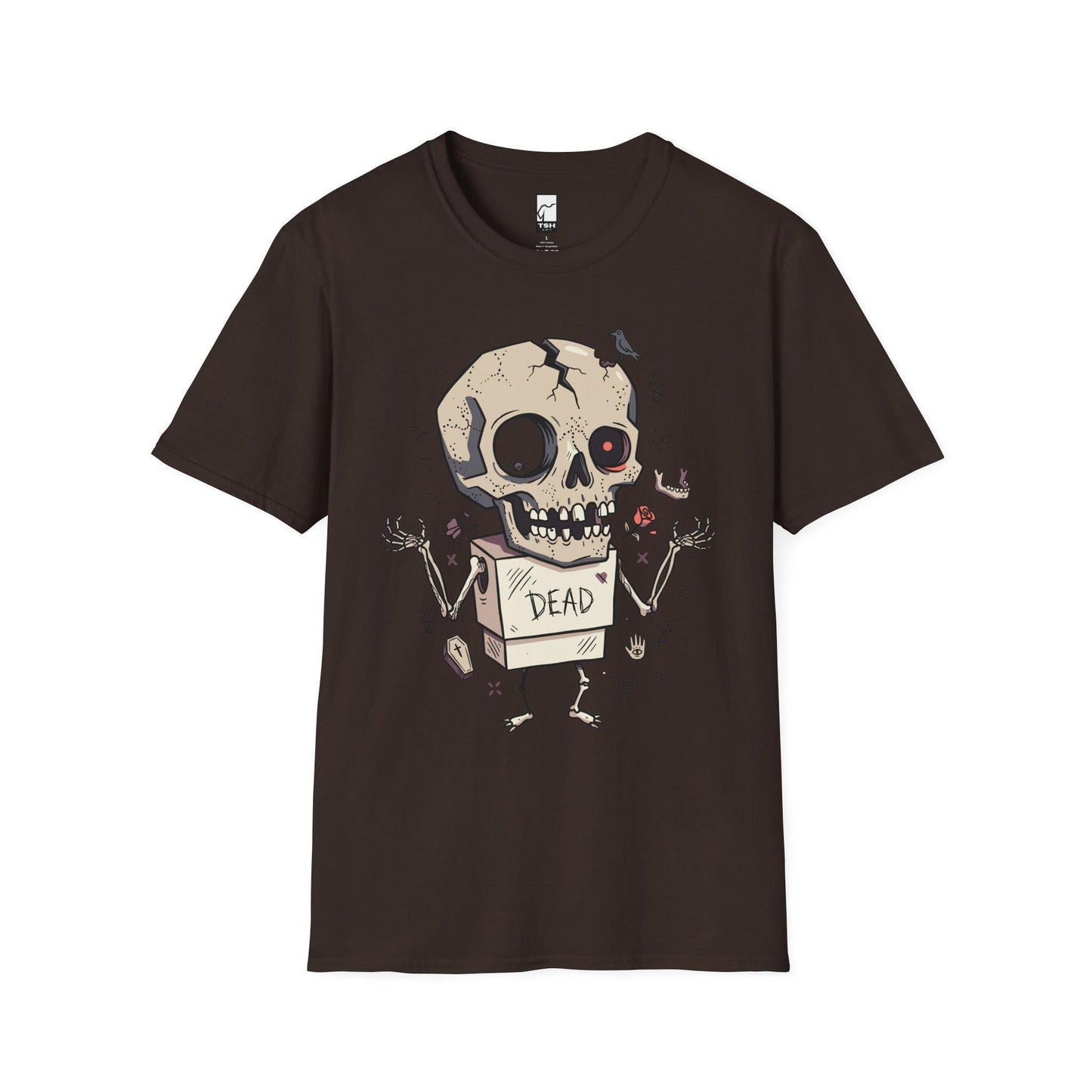 Dead Skull T-Shirt | Funny Halloween Shirt | Gothic Skull Graphic Tee | Spooky Cute Goth Shirt | Horror Lover Gift | Unisex Halloween Tee